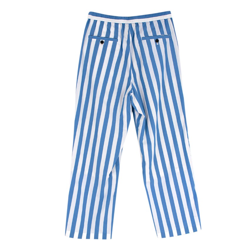 Men's Preowned Viktor  Rolf Mister Mister Blue  White Cotton Striped Trousers Size 30 Multi-Coloured / Stripes