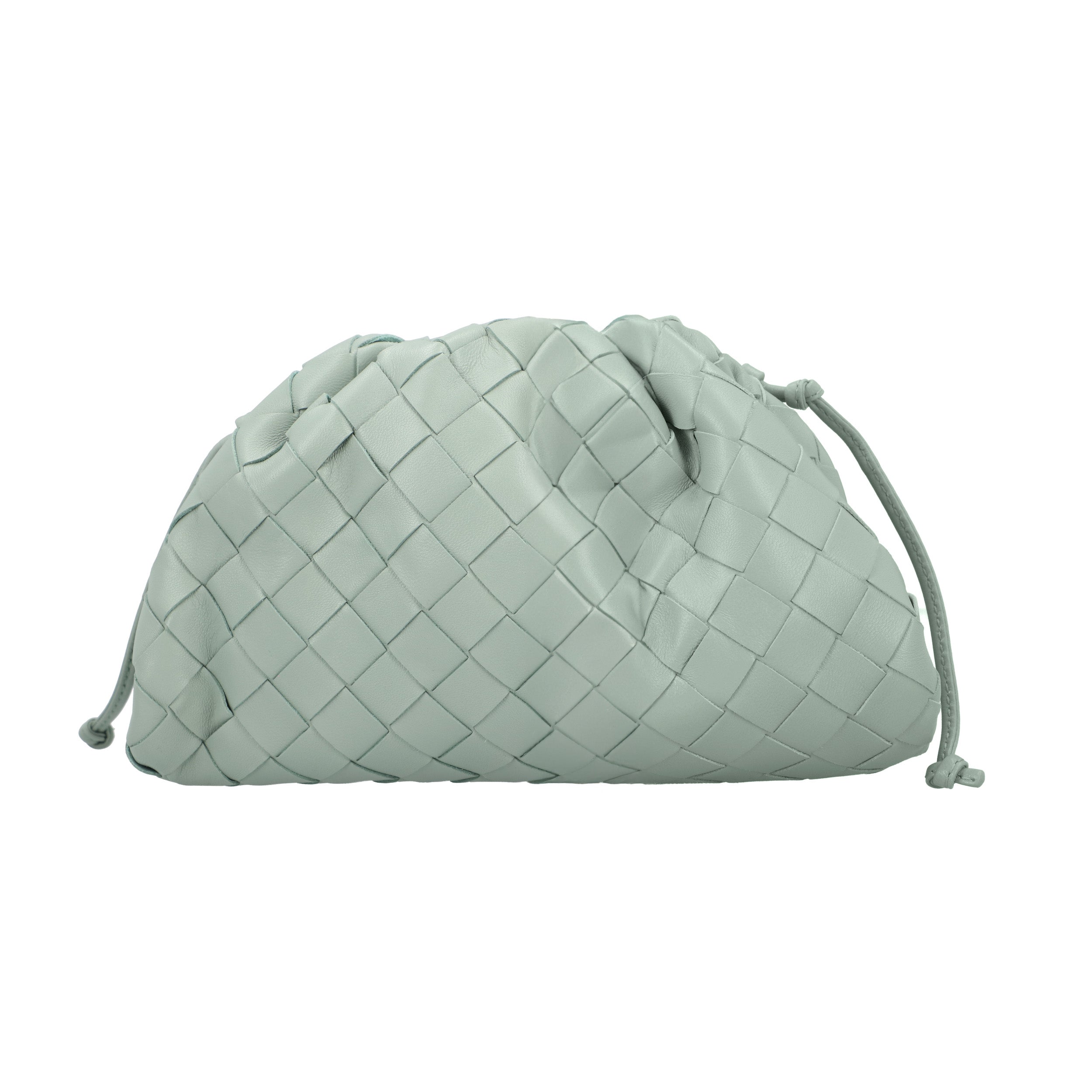 Bottega Veneta Mint Green Intrecciato  Mini Pouch green | green leather/lambskin leather