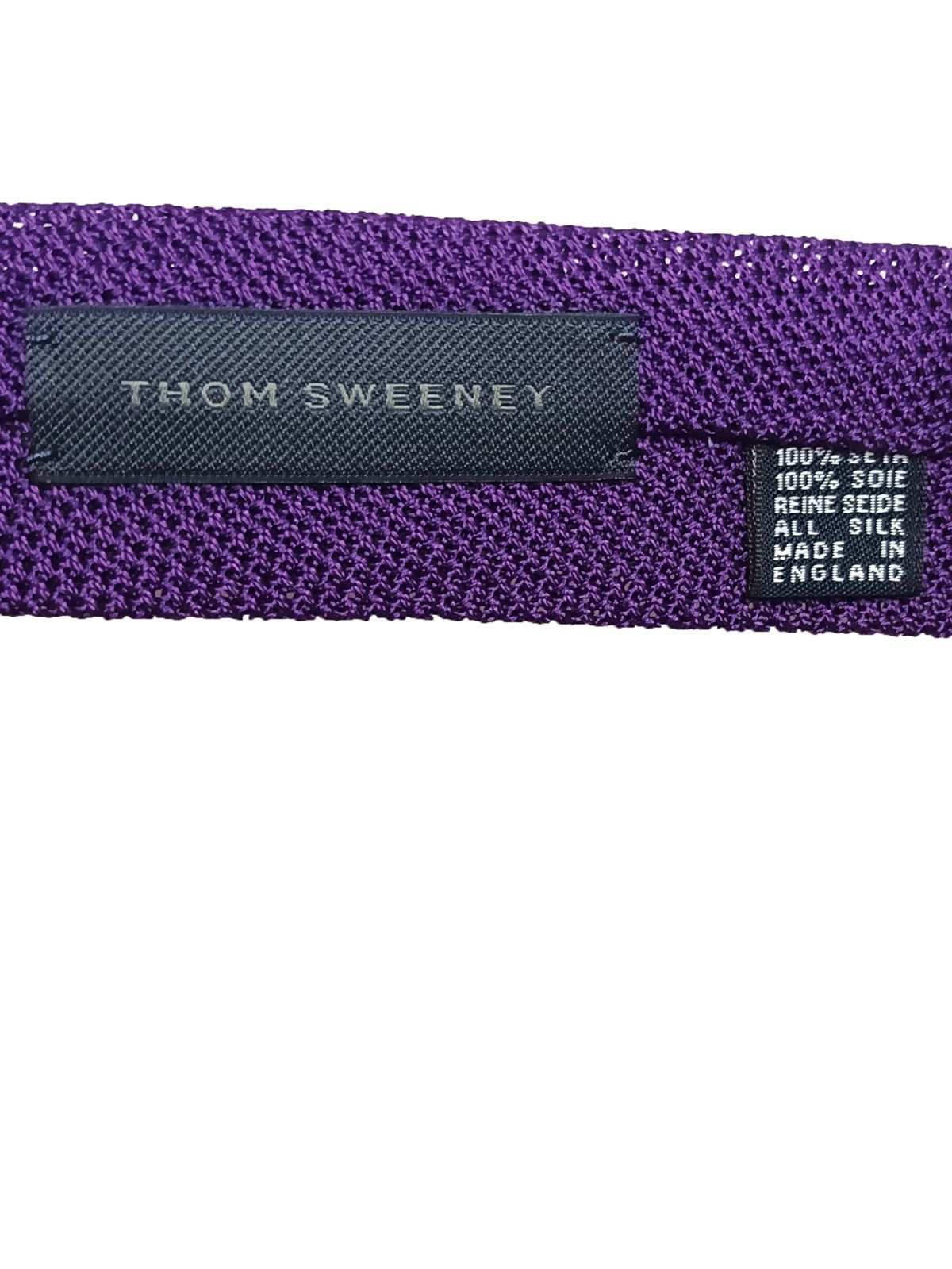 Men's Thom Sweeney Purple silk knitted tie