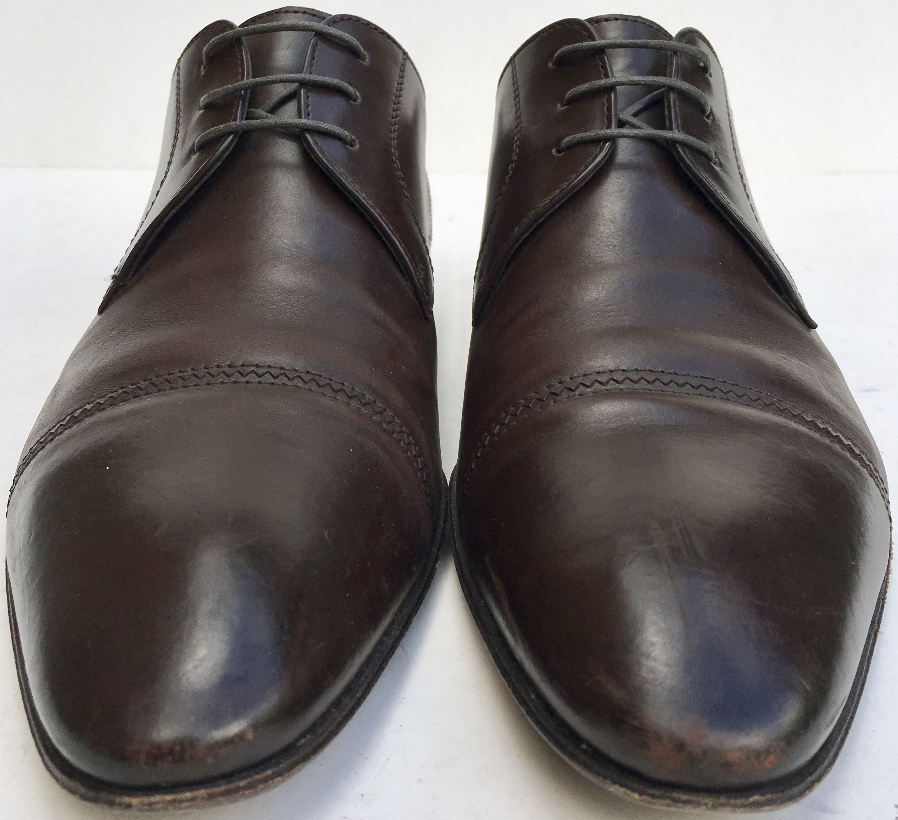 Men's Preowned Hugo Boss brogues Size 43 Tan/Brown leather