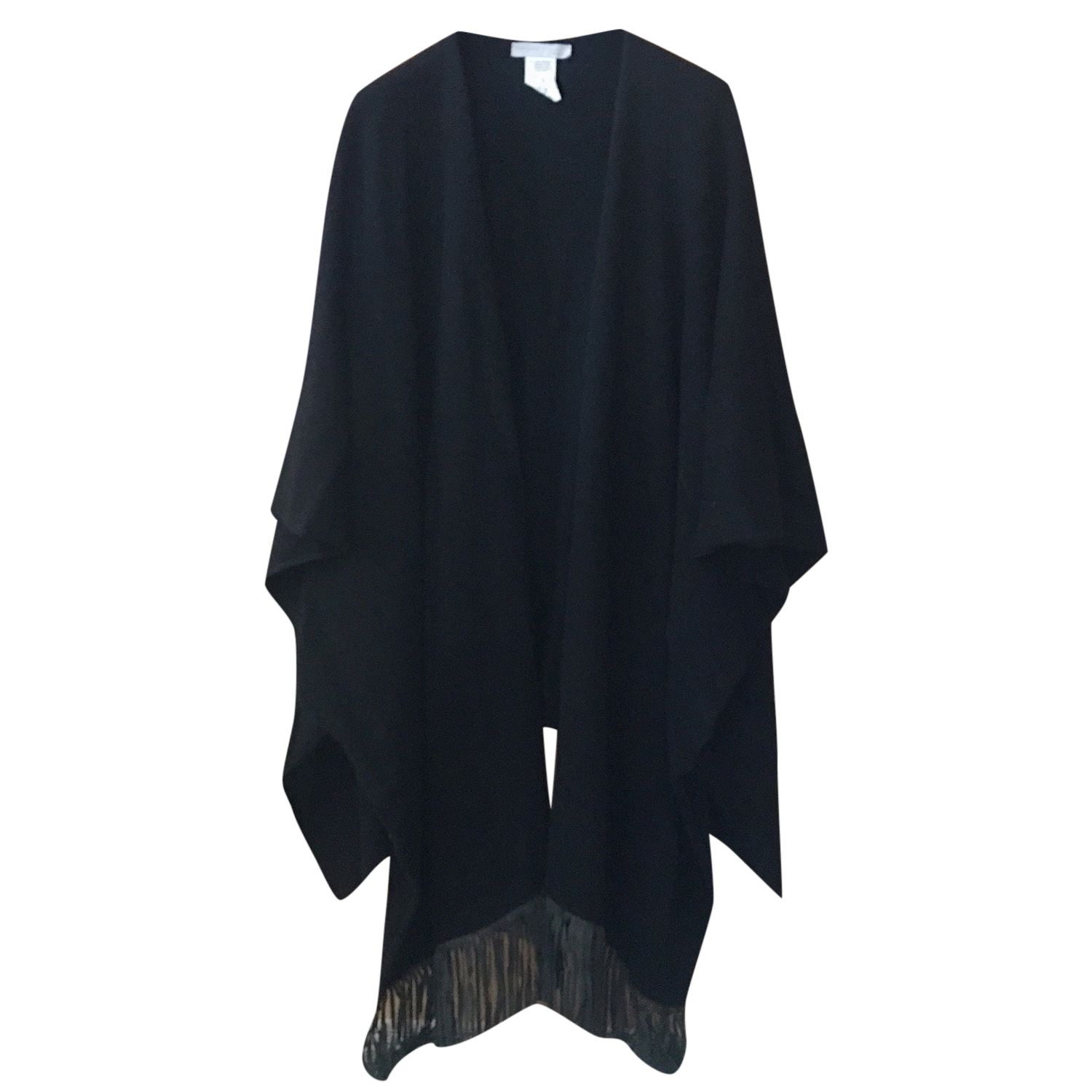 Fabiana Filippi cashmere-leather cape Black cashmere