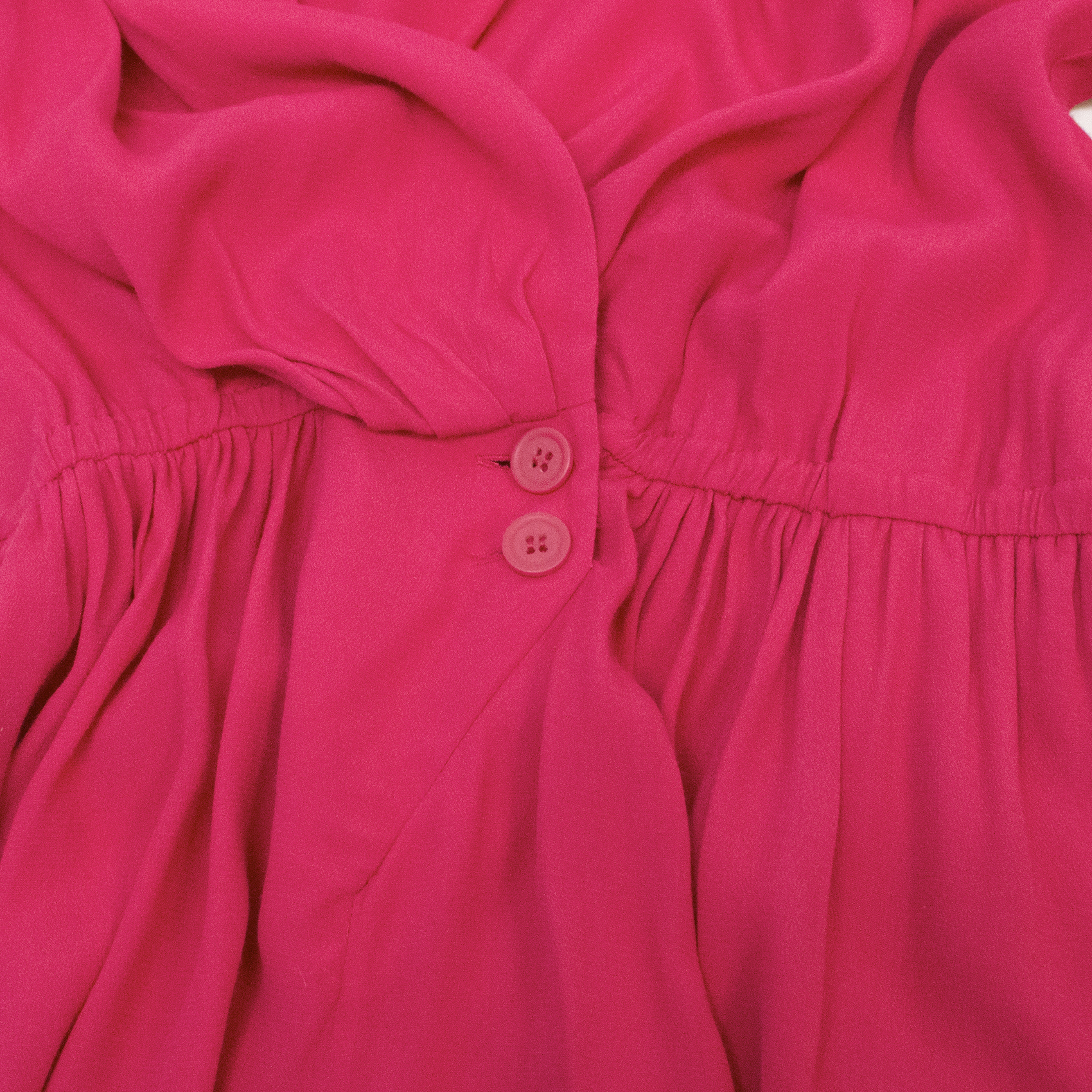 Preowned Iro Crossover Hot Pink Rayon Playsuit with Cropped Sleeves Size XXS