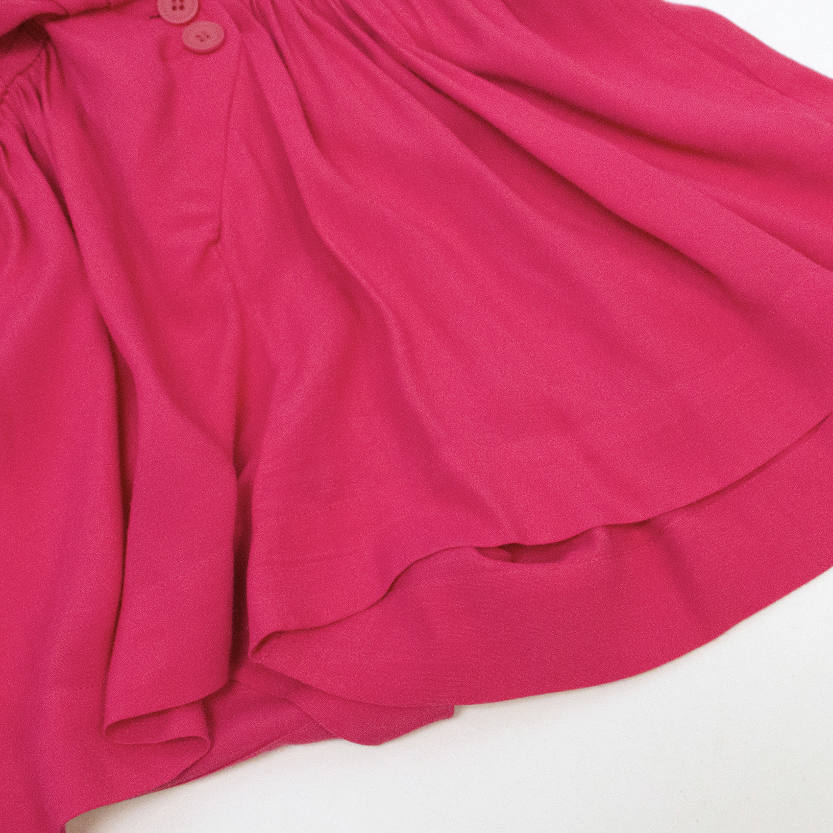 Preowned Iro Crossover Hot Pink Rayon Playsuit with Cropped Sleeves Size XXS