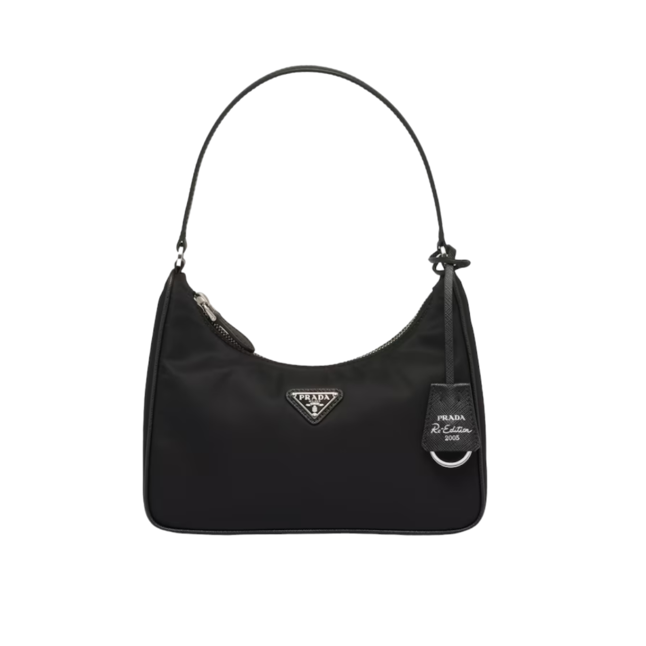 Preowned Prada Black Re-edition Top Handle Bag nylon