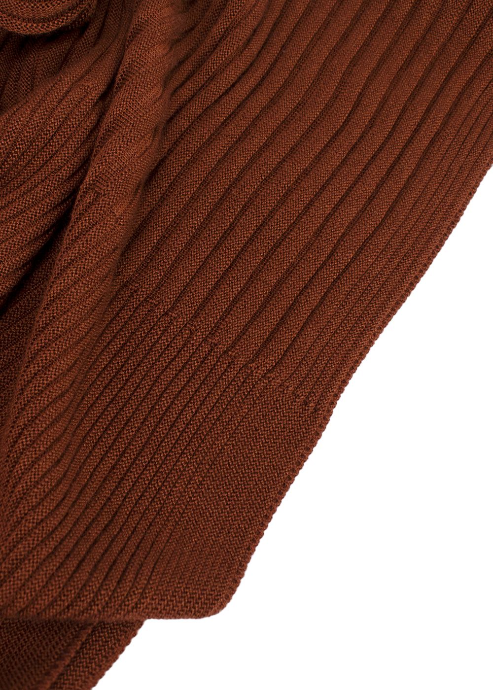 Loro Piana Burnt Orange Ribbed Cashmere Jumper Size L