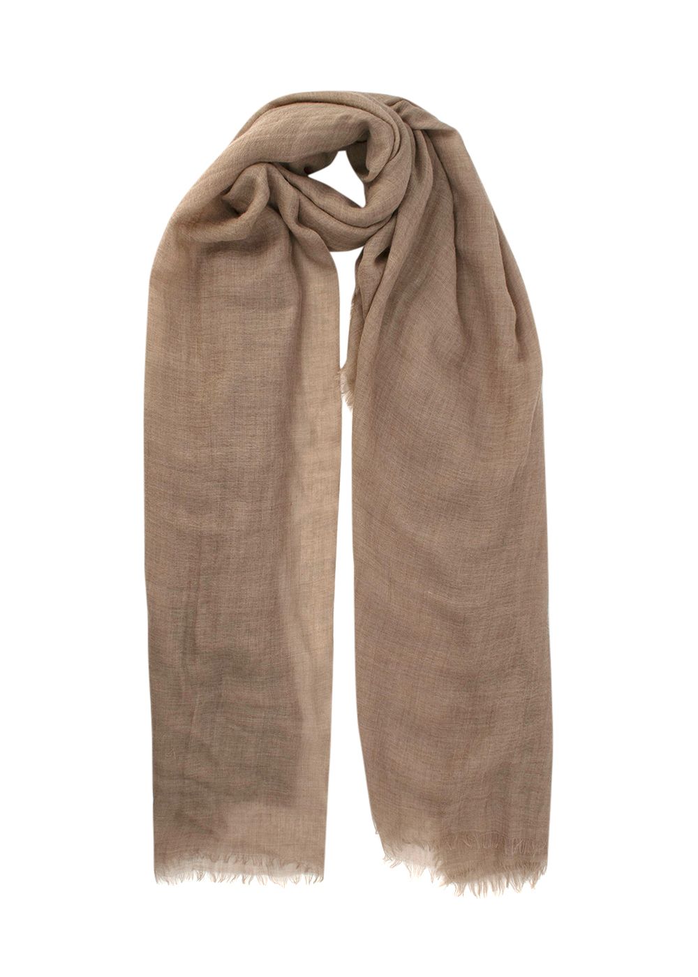 Bespoke Beige Cashmere Scarf