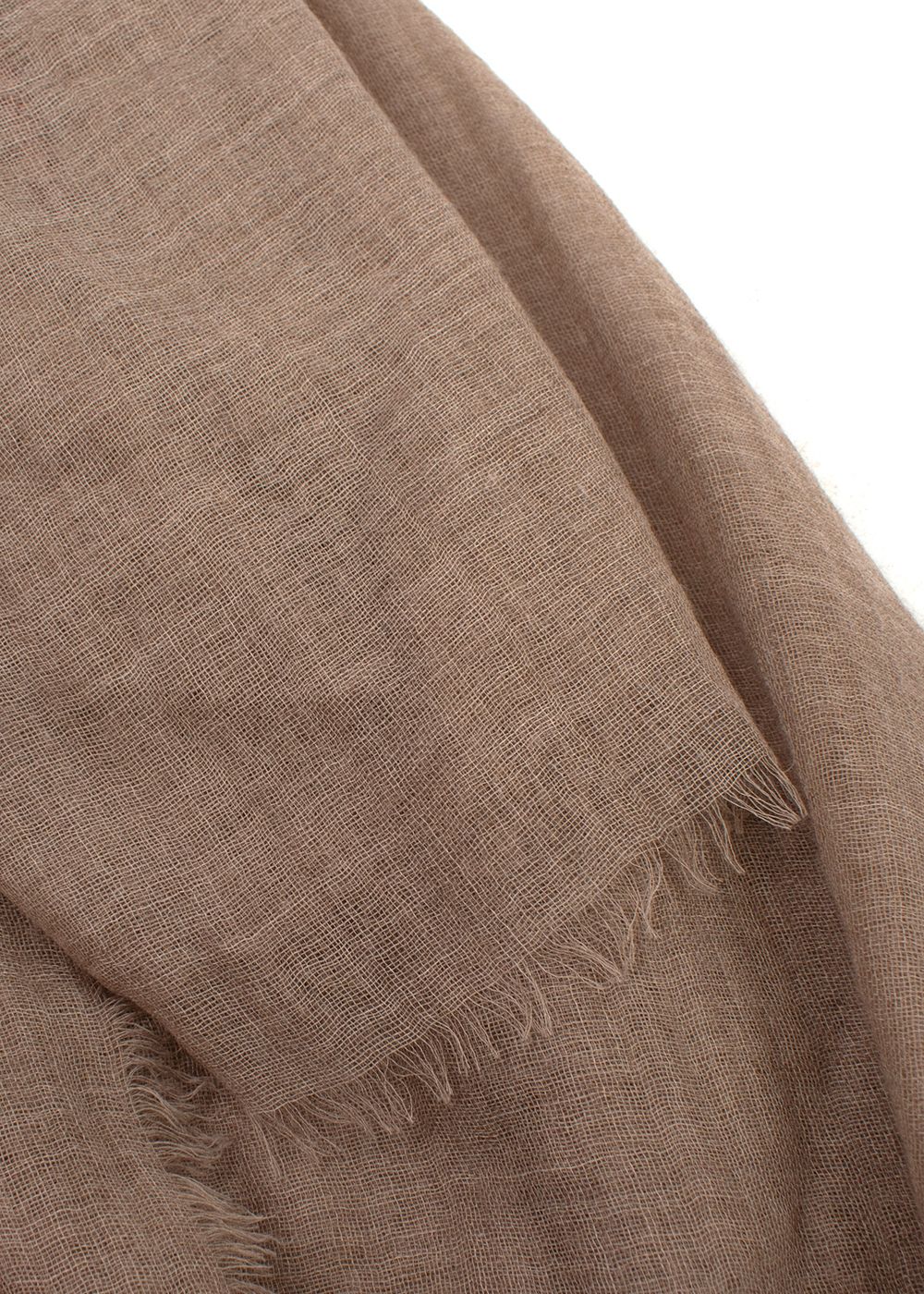 Bespoke Beige Cashmere Scarf