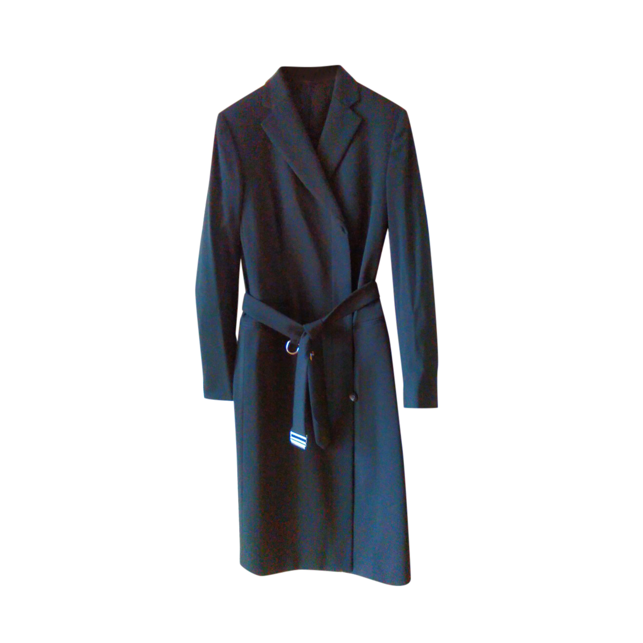 Preowned Gucci Black Wool Wrap Coat