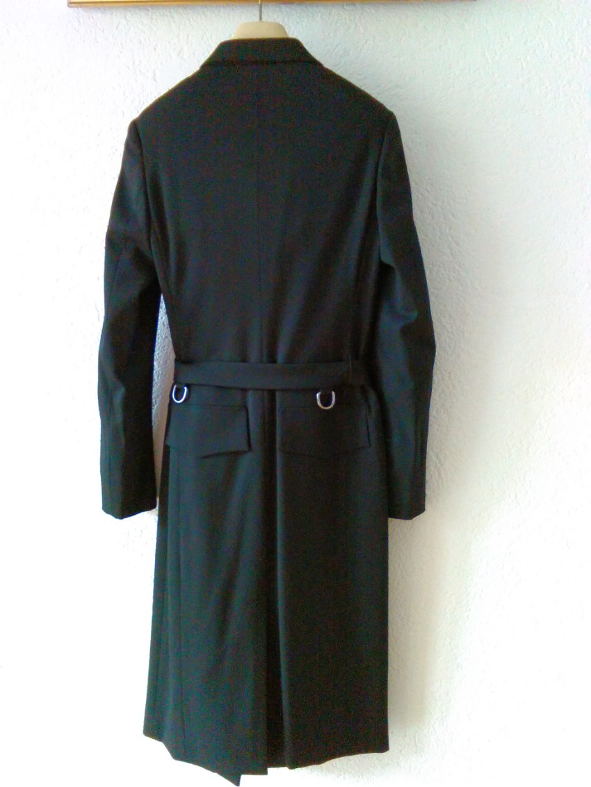 Preowned Gucci Black Wool Wrap Coat