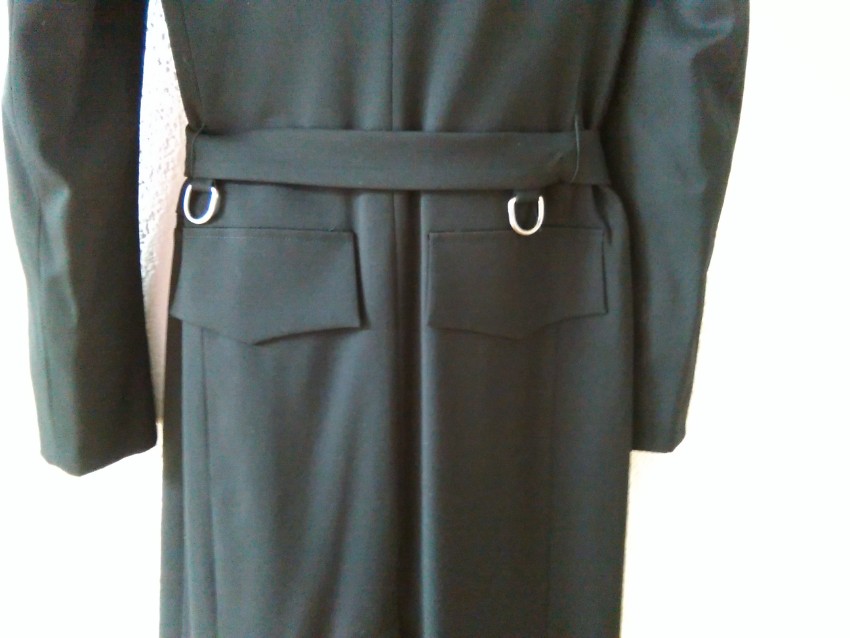 Preowned Gucci Black Wool Wrap Coat