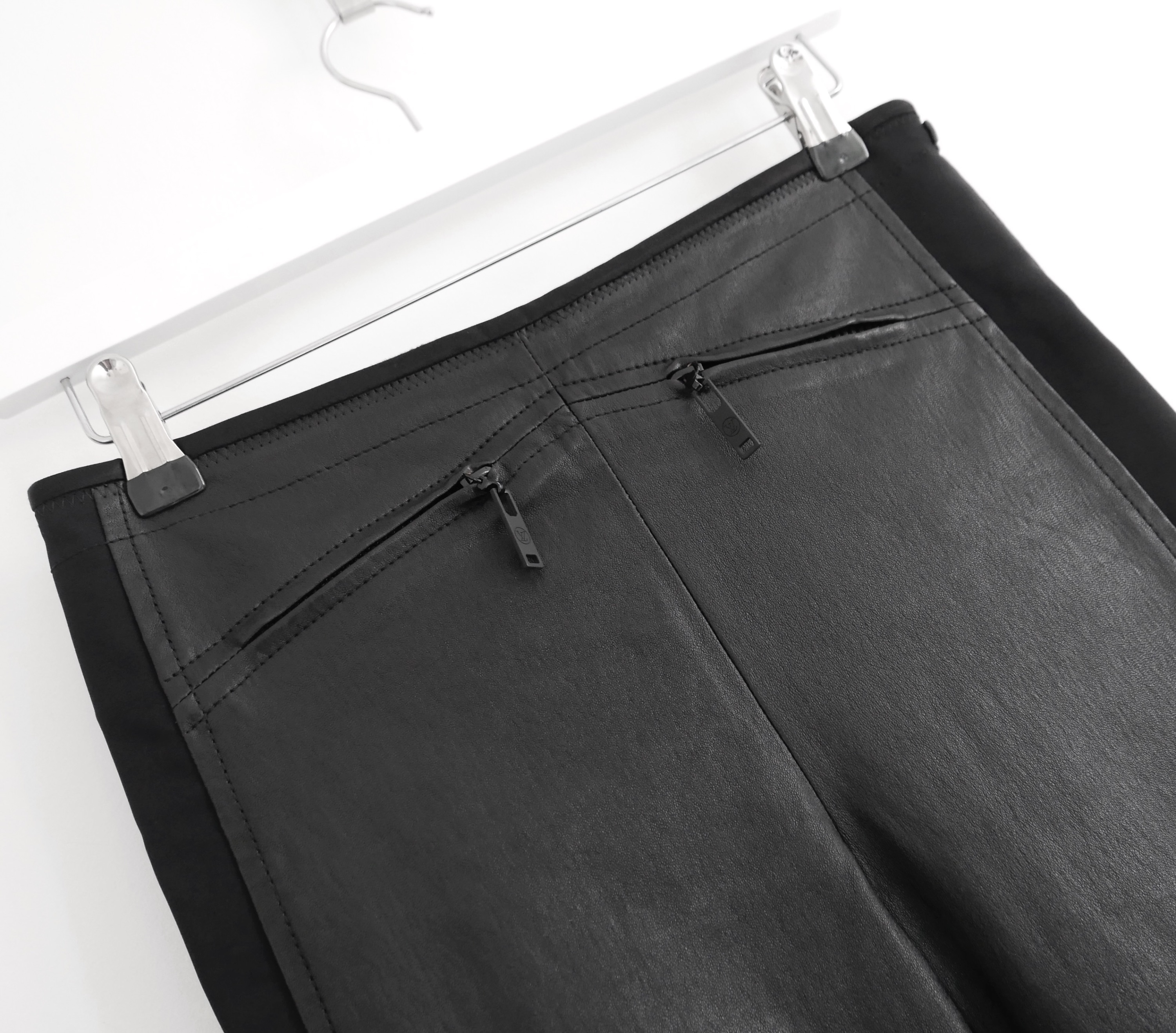 Louis Vuitton Black Leather Trousers Size S