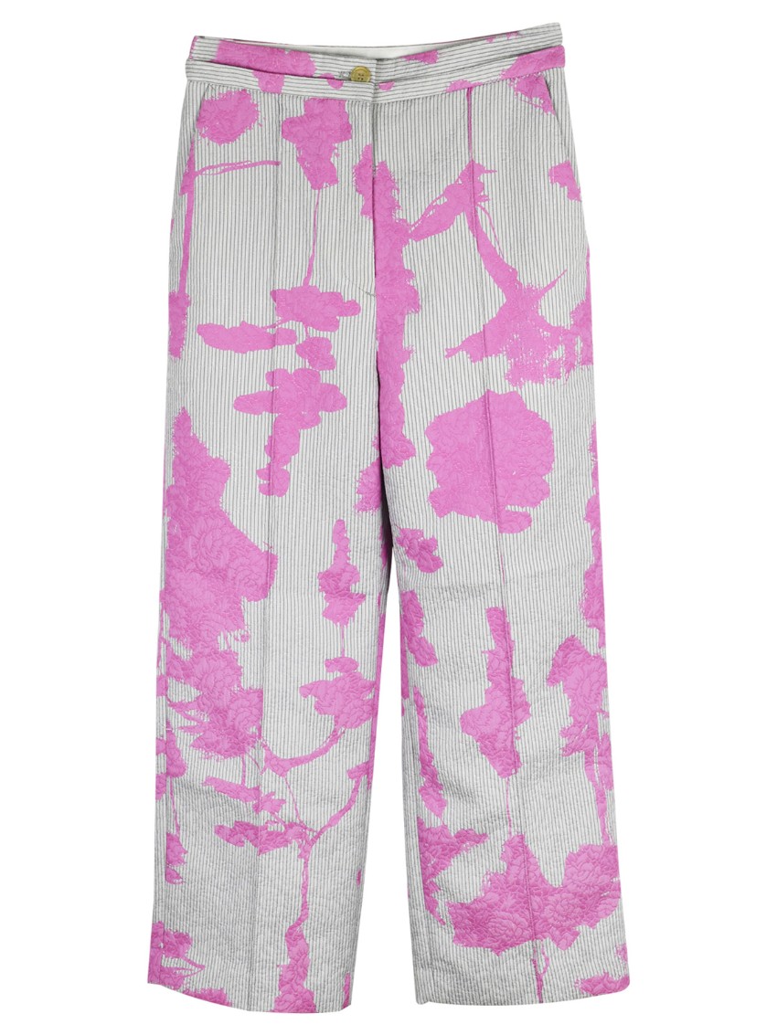 Chalayan Pink Tree Print Wide Leg Trouser Size XXS polyester