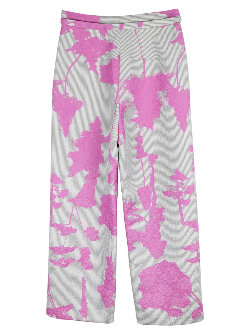 Chalayan Pink Tree Print Wide Leg Trouser Size XXS polyester