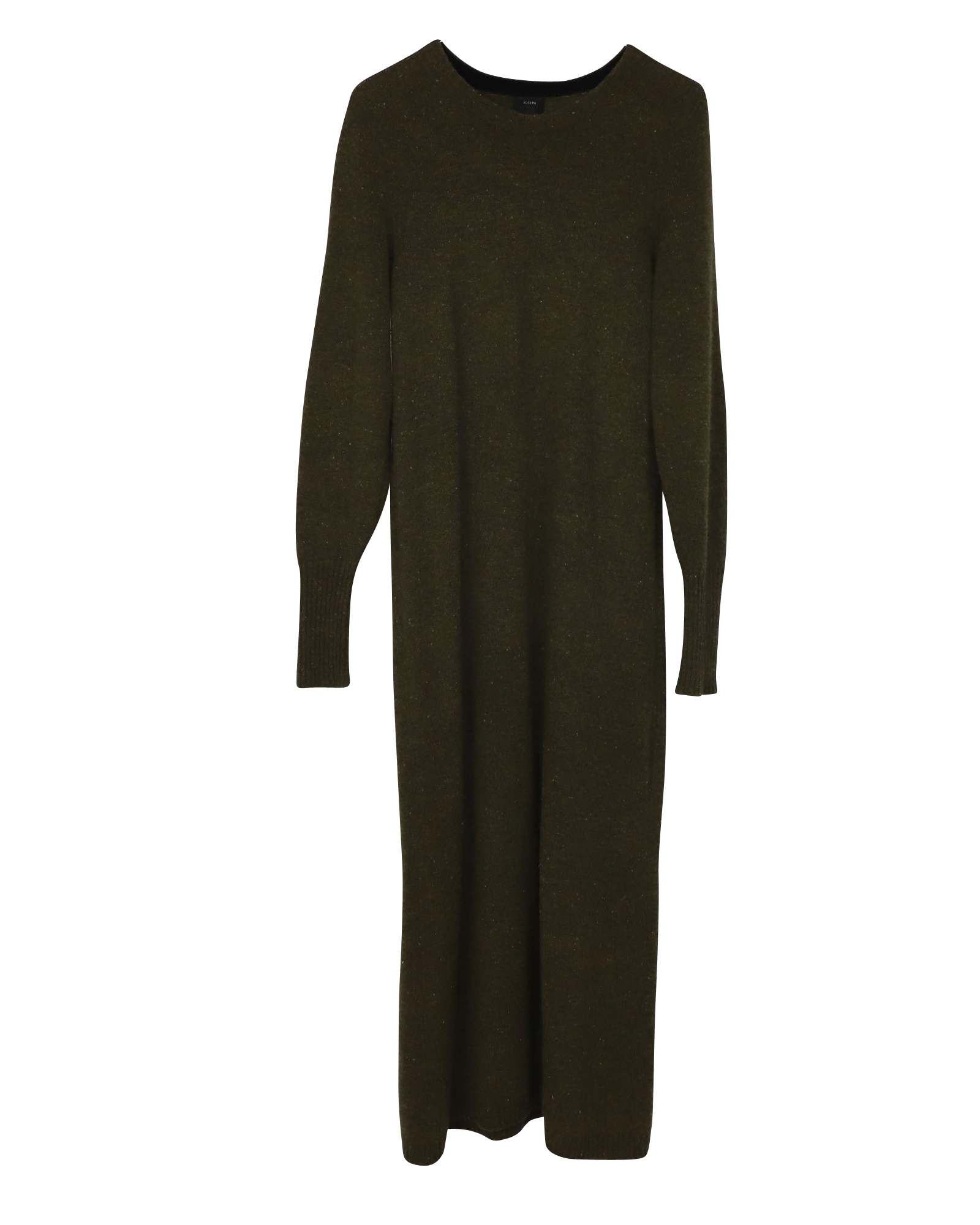 Preowned Joseph Green speckled wool maxi dress Size S wool/hair