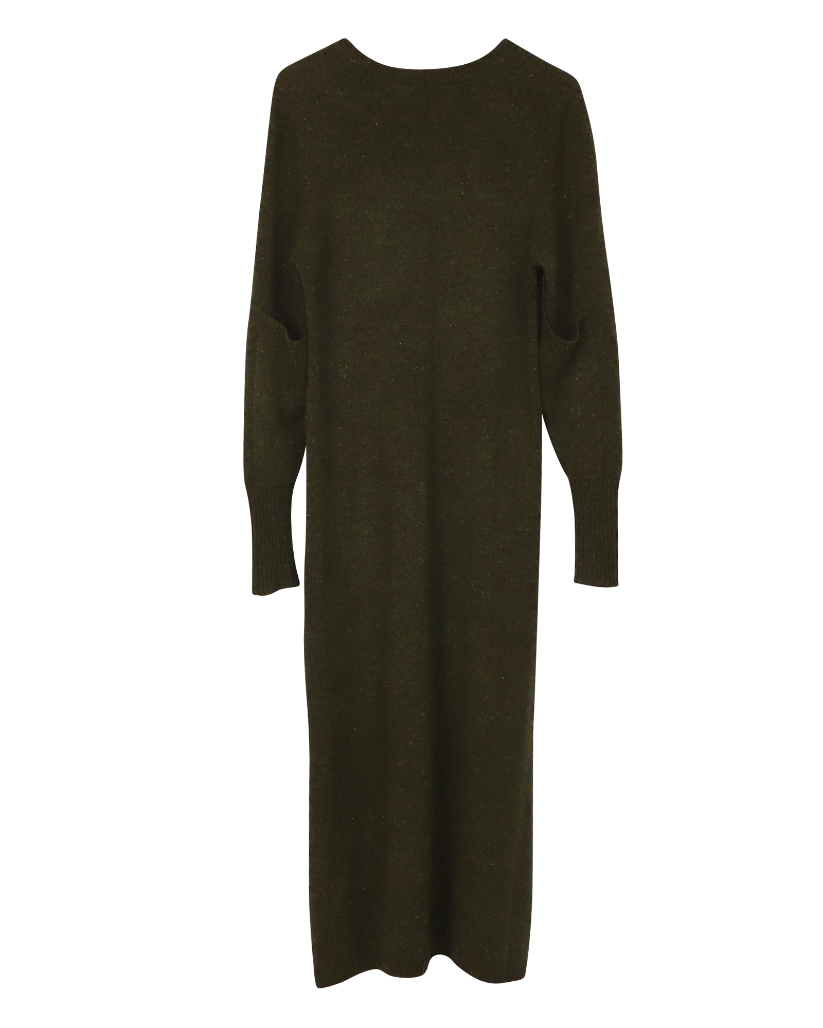 Preowned Joseph Green speckled wool maxi dress Size S wool/hair