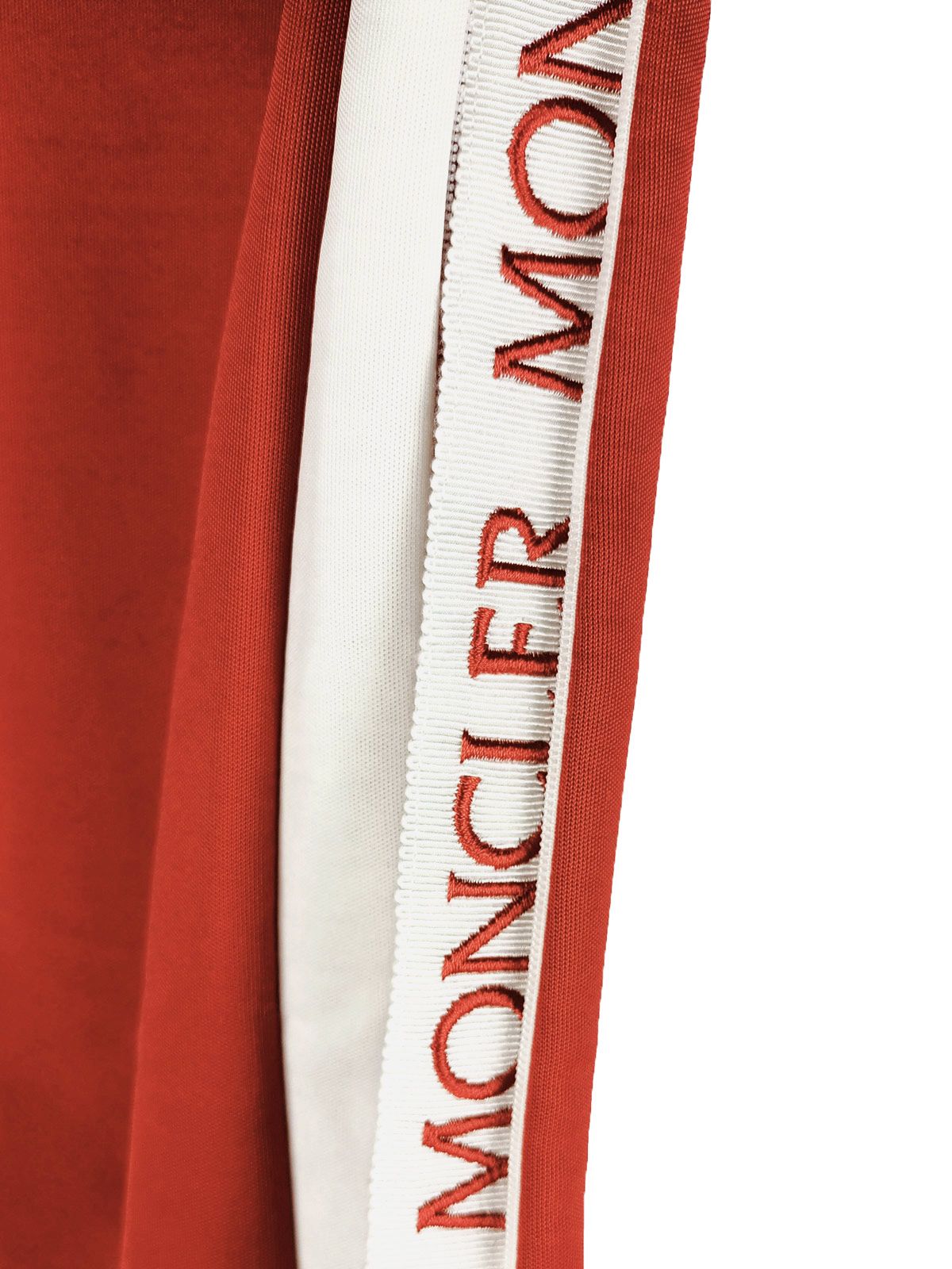 Moncler Red Double Jersey Wide Leg Trousers Size S cotton/polyamide