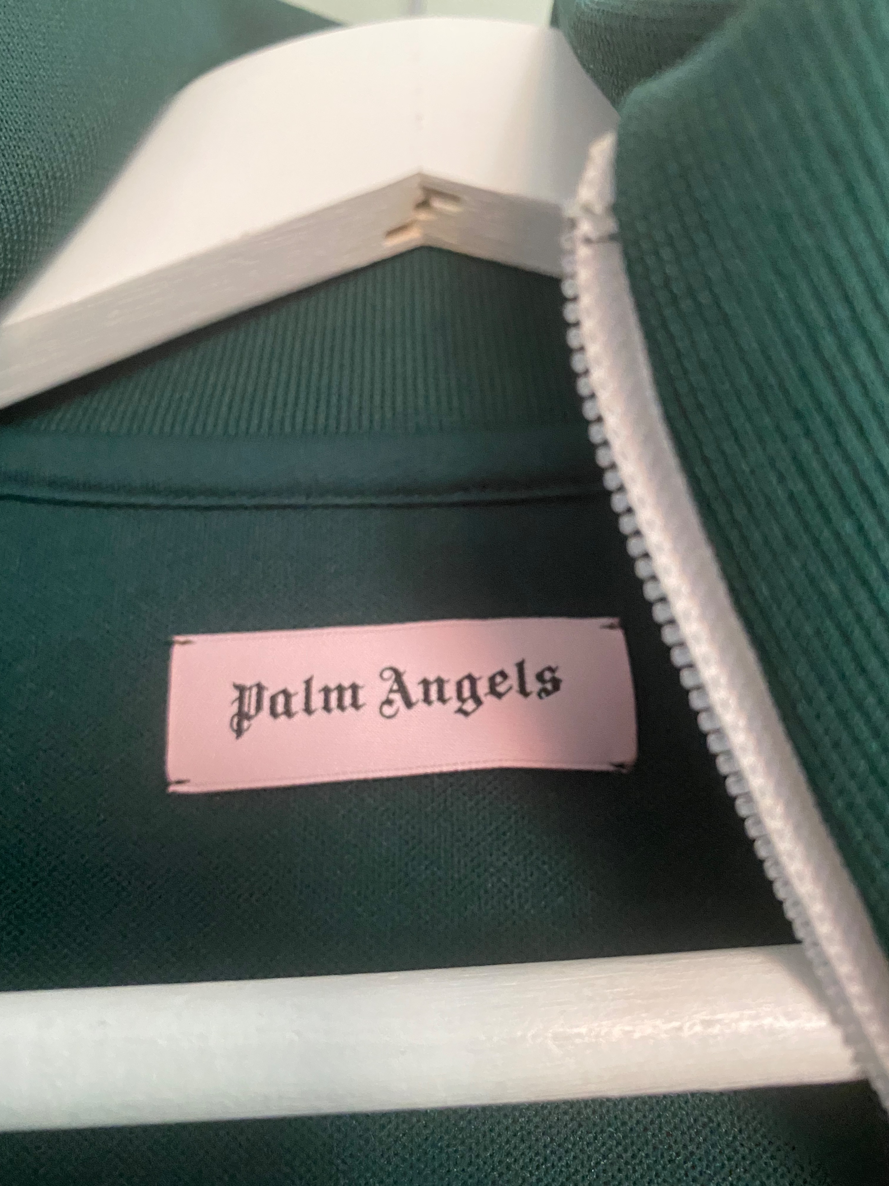 Palm Angels green logo-print track jacket Size XS nylon