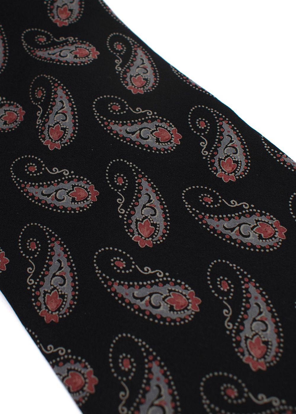 Men's Preowned Arnys Paris Black Pattern Tie silk