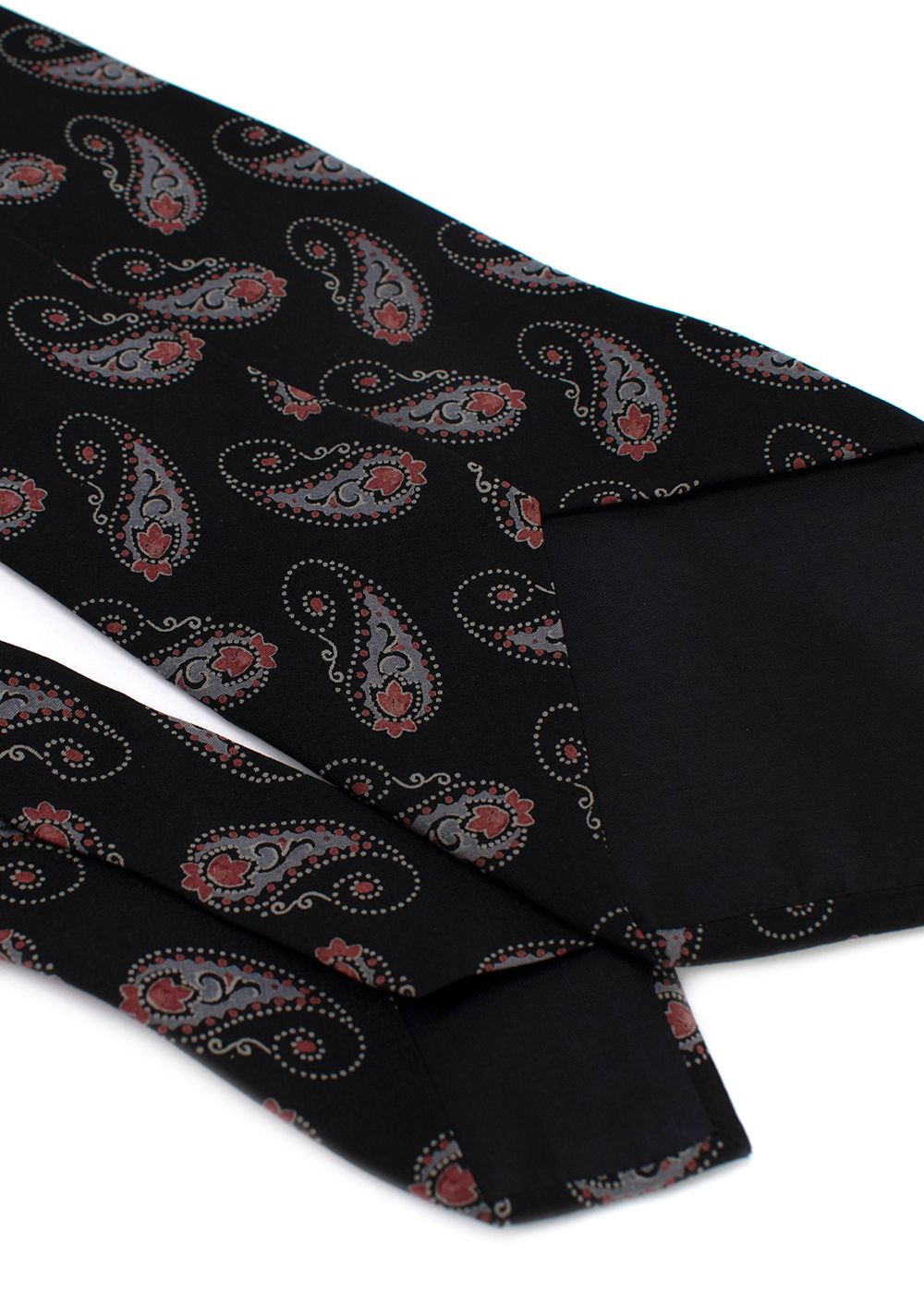 Men's Preowned Arnys Paris Black Pattern Tie silk