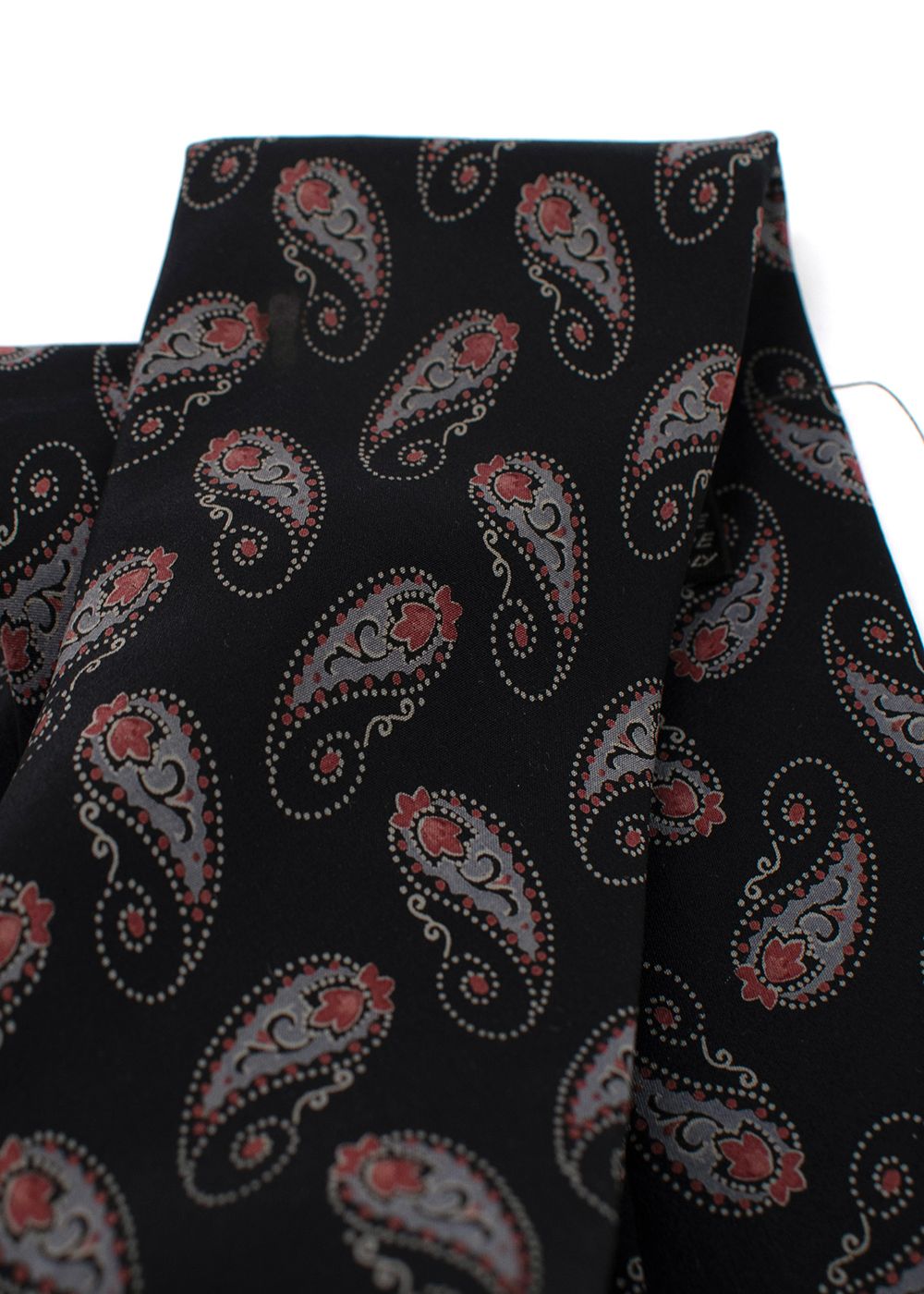 Men's Preowned Arnys Paris Black Pattern Tie silk