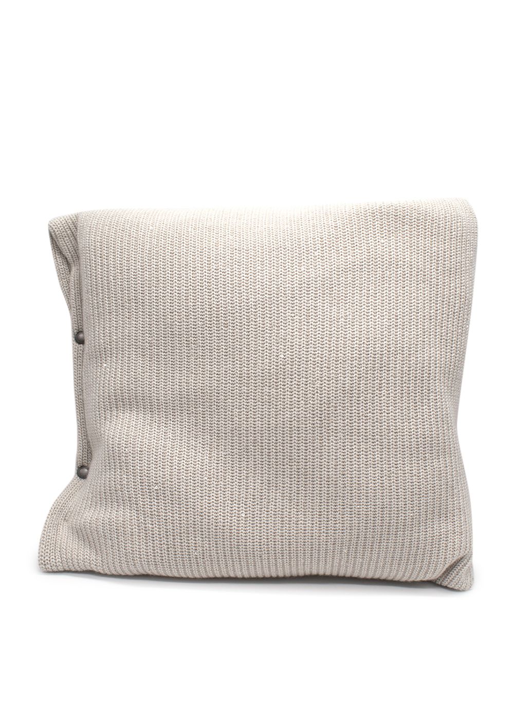 Men's Brunello Cucinelli Stone Cashmere Blend Knitted Large Cushion, 50x50cm Size L cashmere/silk