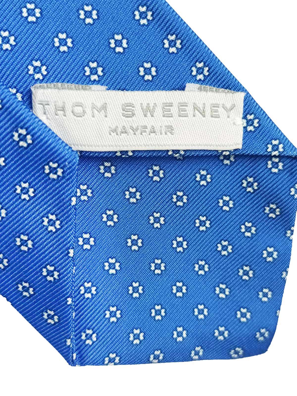 Men's Thom Sweeney Blue patterned silk tie