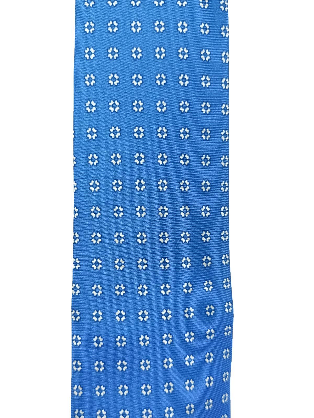 Men's Thom Sweeney Blue patterned silk tie