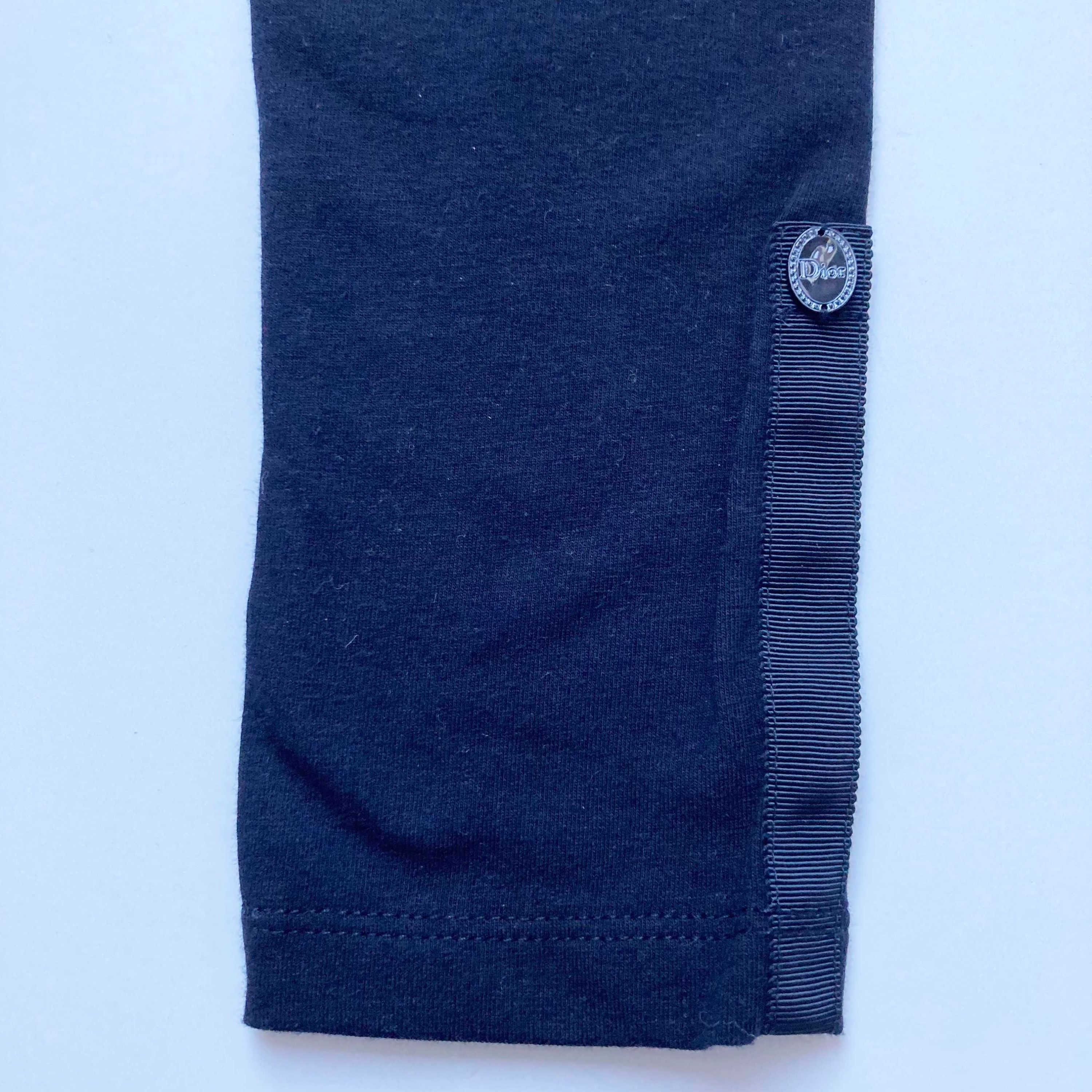 Boys Preowned Dior Kids 6Y Logo Applique Leggings Size 6 Years Black cotton