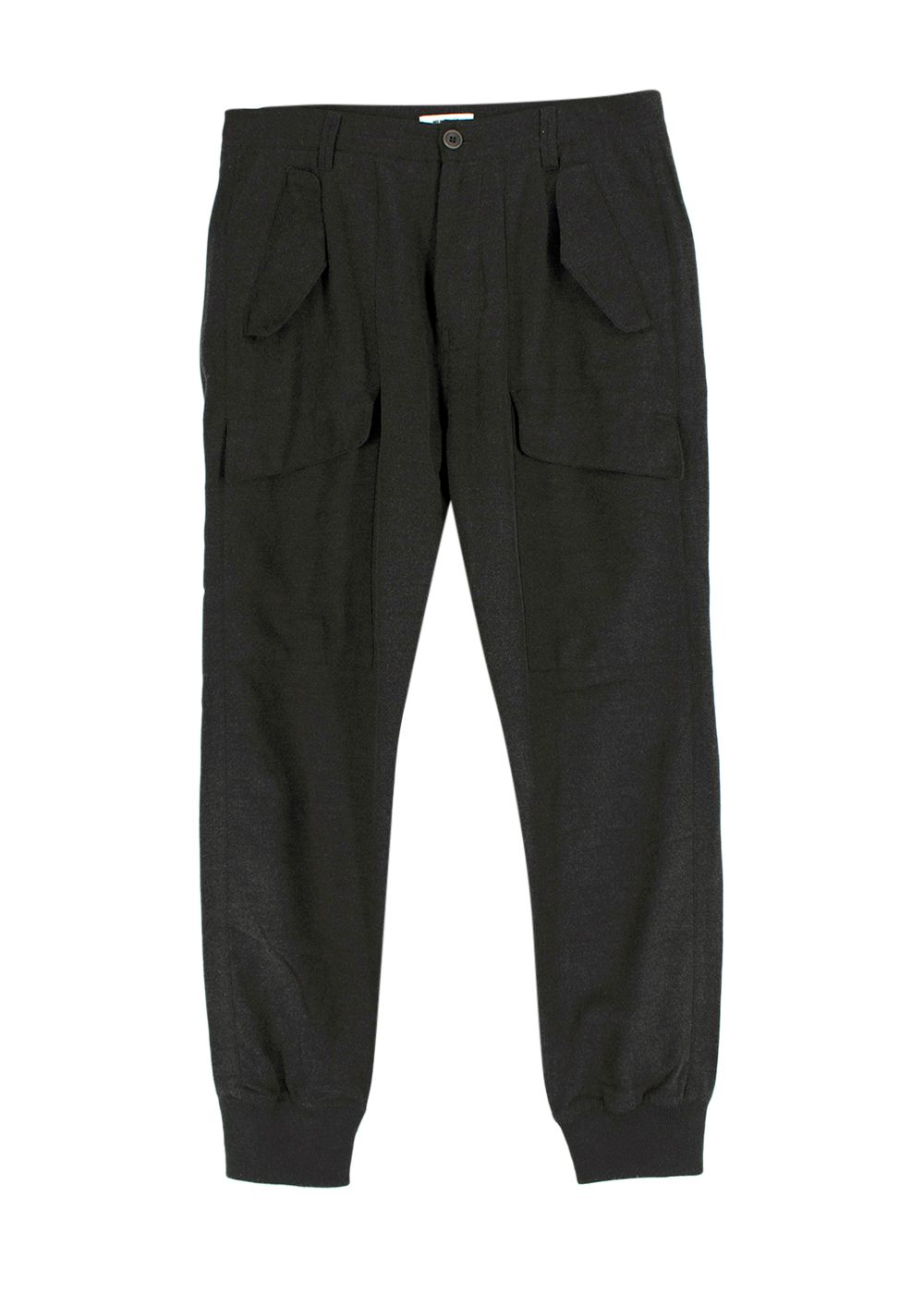 Men's Preowned Helmut Lang Charcoal Grey Utility Trousers Size S cotton