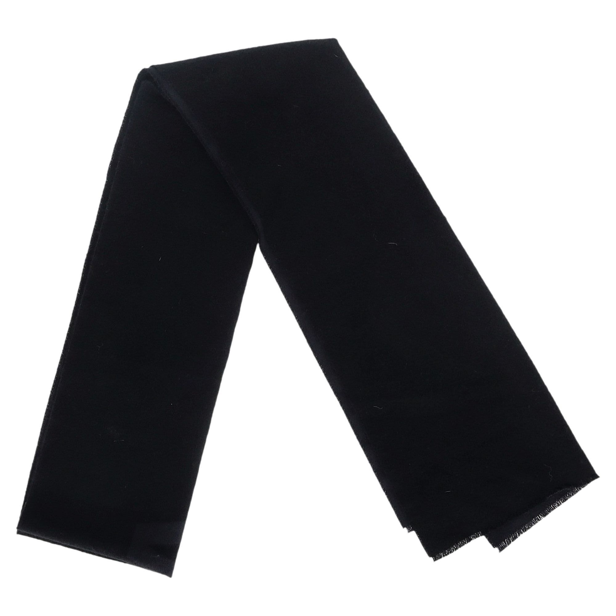 Preowned Balenciaga Black Logo Wool Scarf