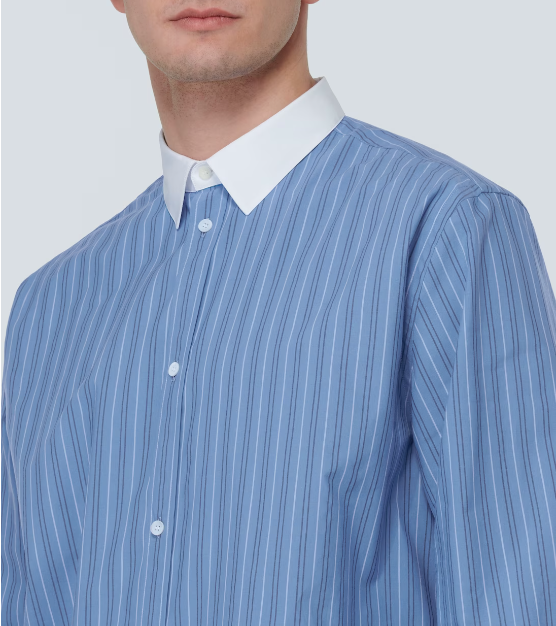 Loewe Blue Unisex Cotton Pinstripe Shirt Size XS