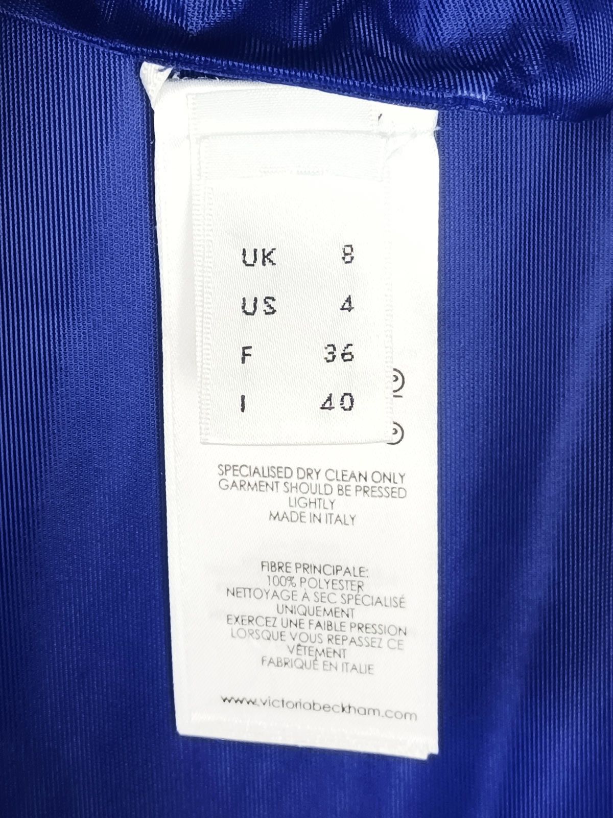 Victoria Beckham Blue plisse pleated skirt Size XS Cobalt Blue polyester