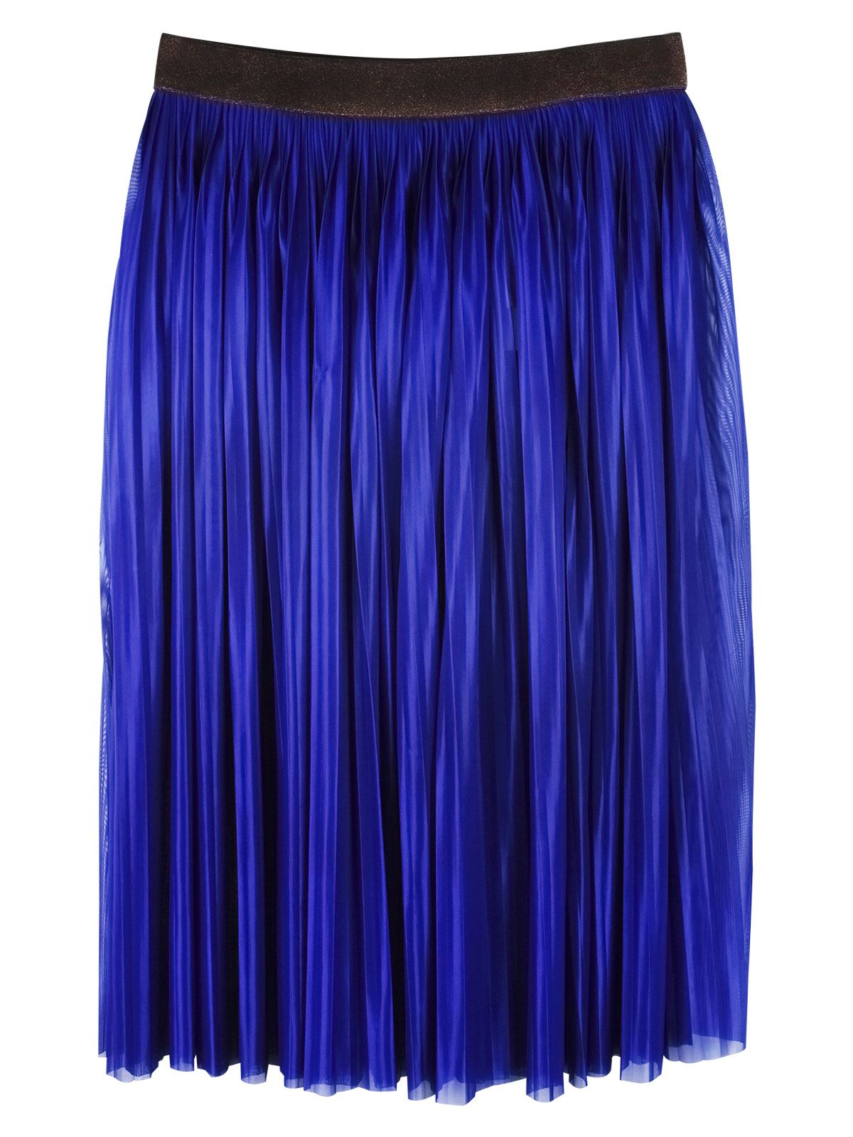 Victoria Beckham Blue plisse pleated skirt Size XS Cobalt Blue polyester