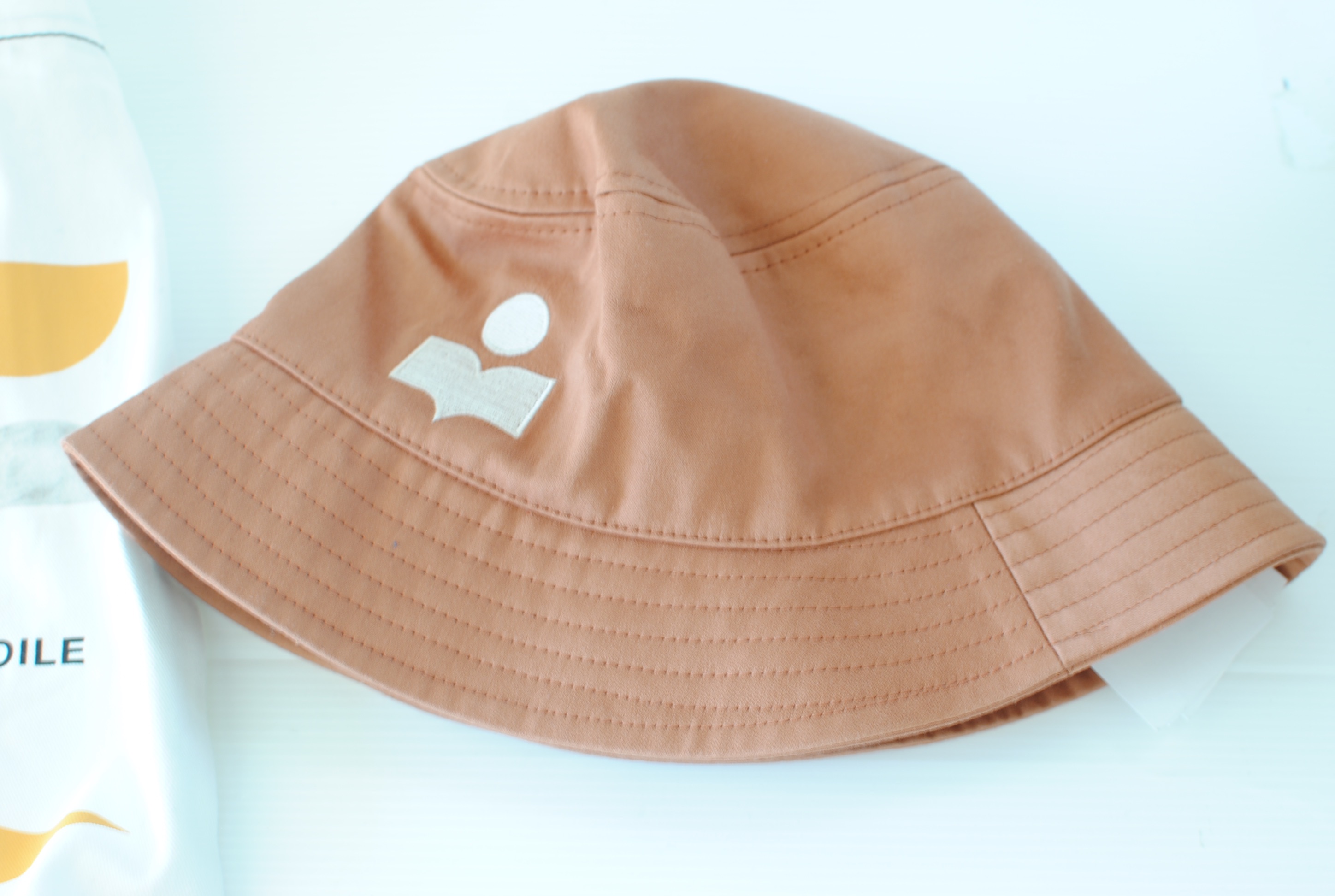 Isabel Marant Camel Bucket Hat Size S brown cotton