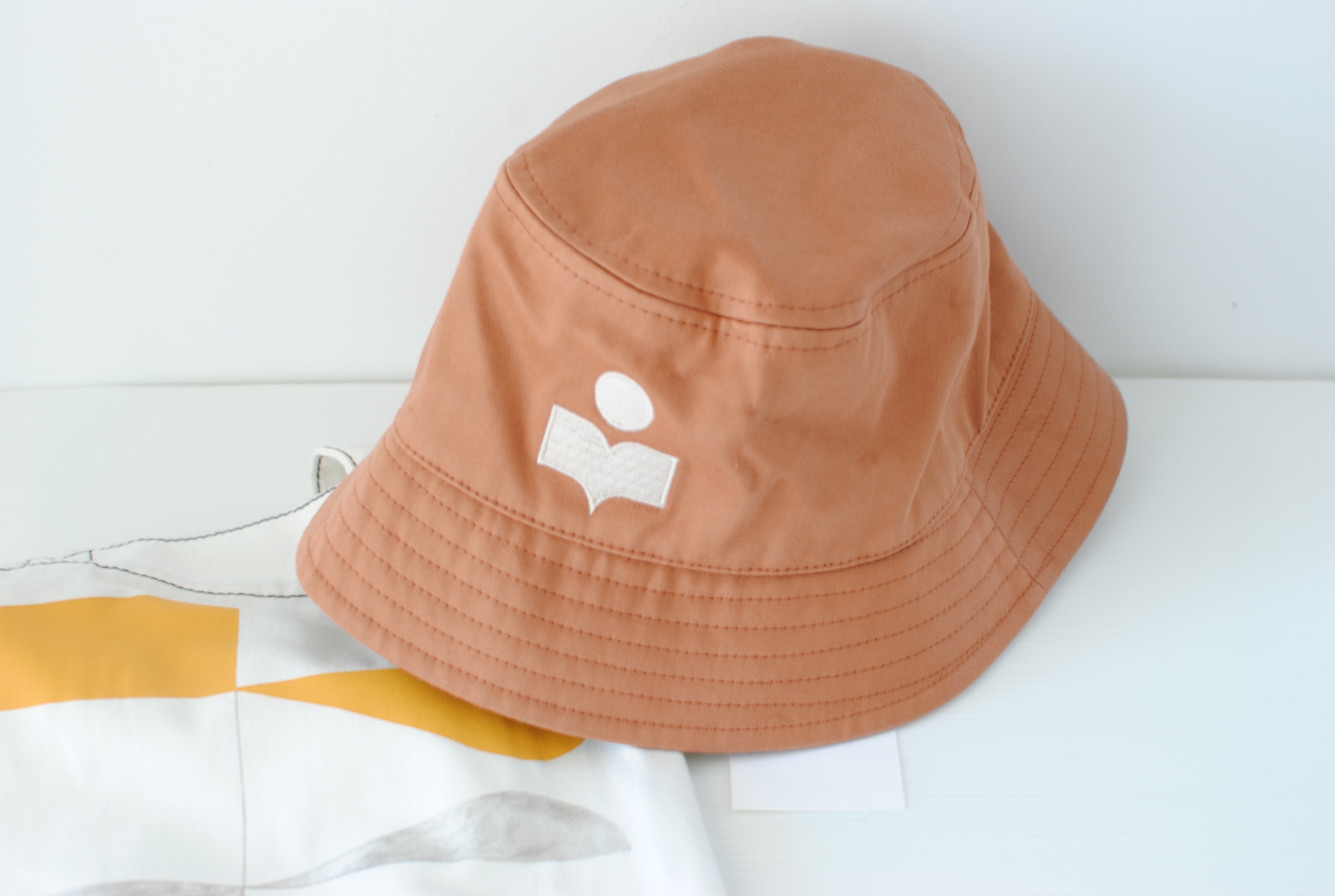 Isabel Marant Camel Bucket Hat Size S brown cotton