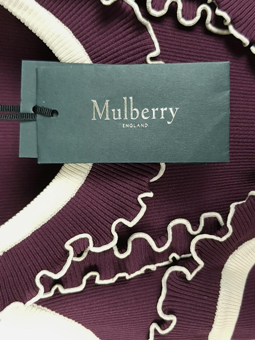 Mulberry Micro Rib Knit Cornelia Dress Size M Red polyamide