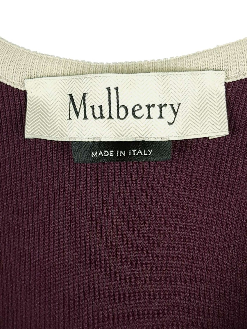 Mulberry Micro Rib Knit Cornelia Dress Size M Red polyamide