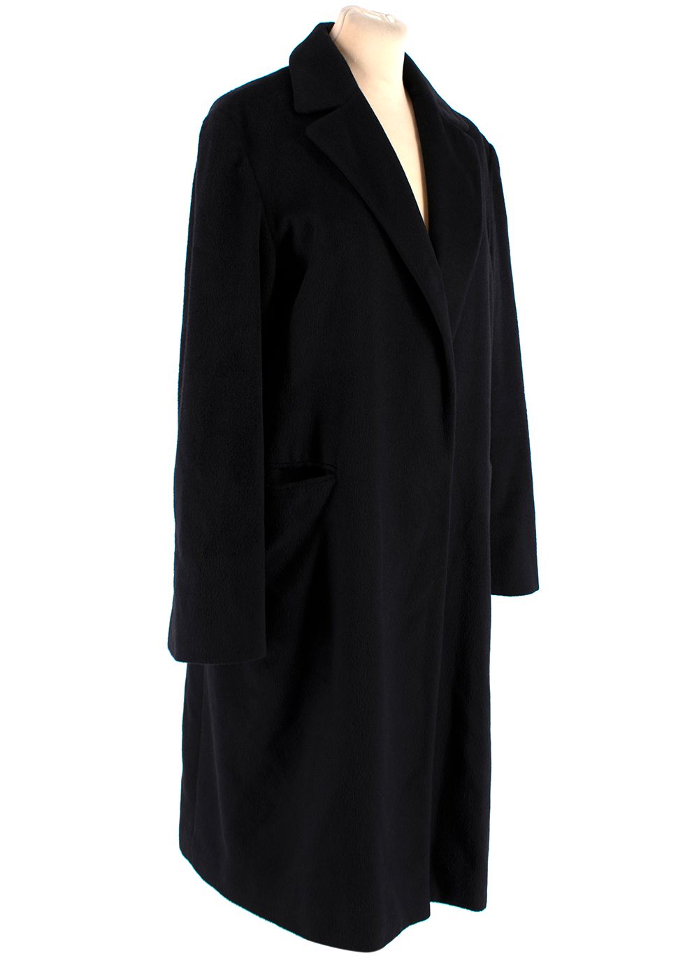 Preowned Marni Black Wool  Cashmere Boxy Blazer Coat Size S