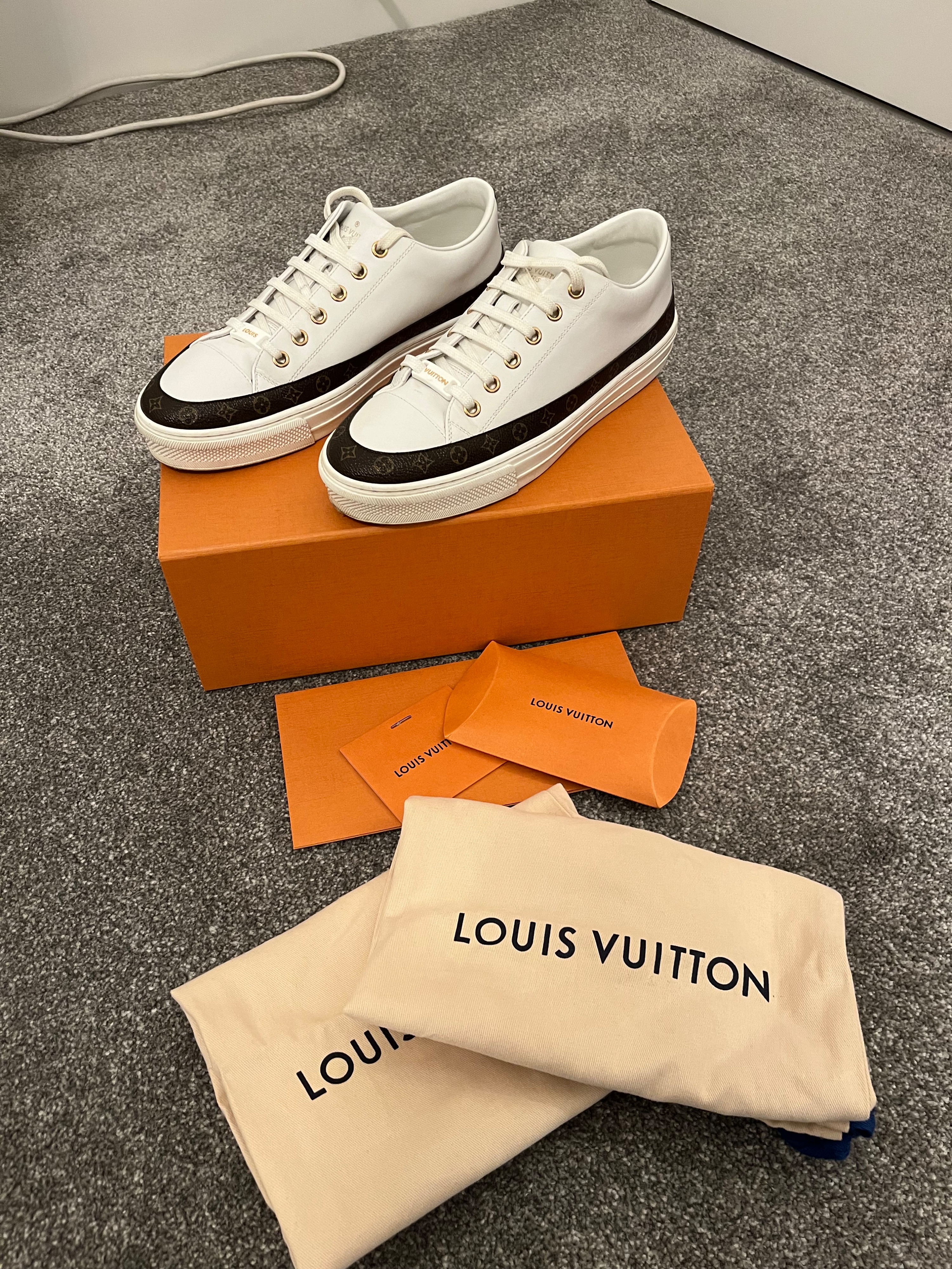 Louis Vuitton White Stellar Sneakers Size 38