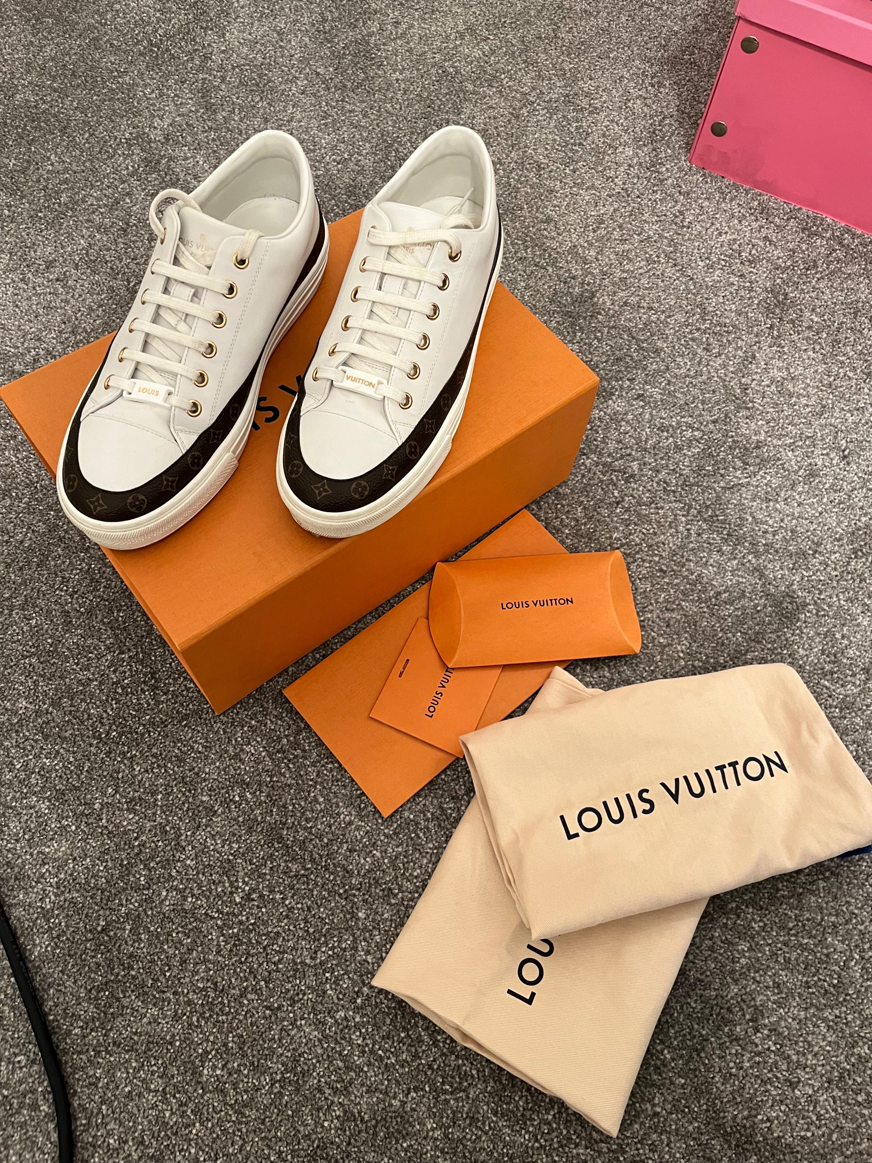 Louis Vuitton White Stellar Sneakers Size 38