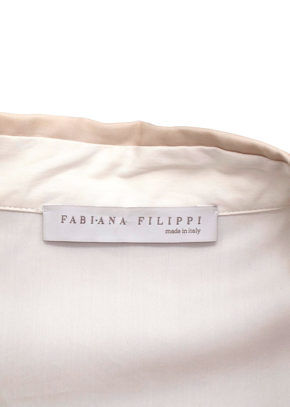 Fabiana Filippi Mesh Panelled Cotton Shirt Size M White