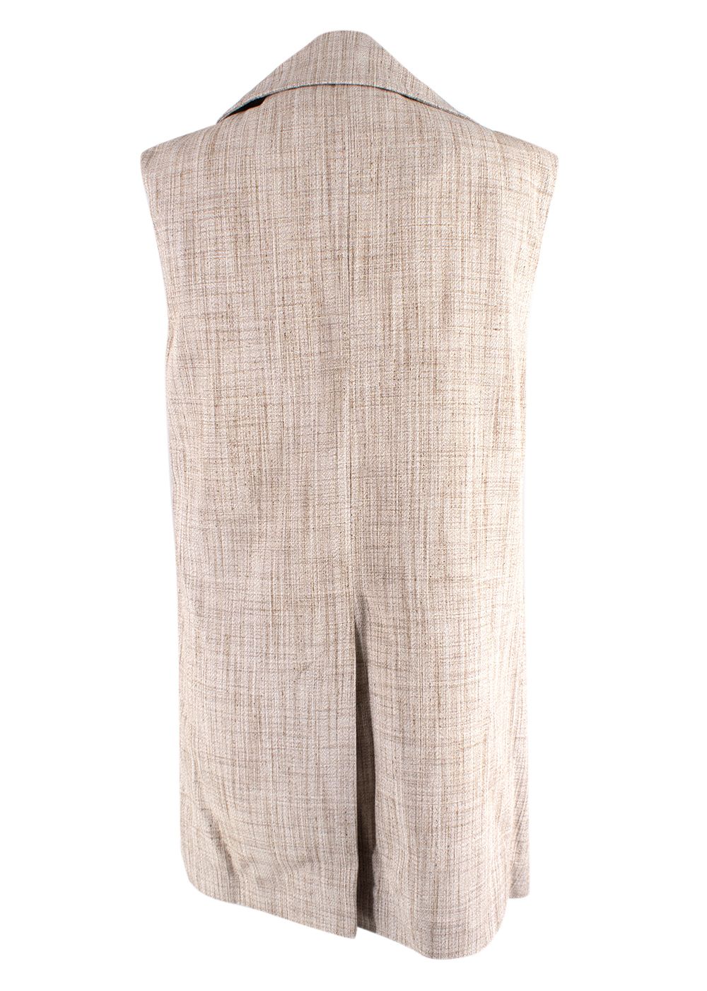 Victoria Beckham Beige Layered Vest Size M viscose