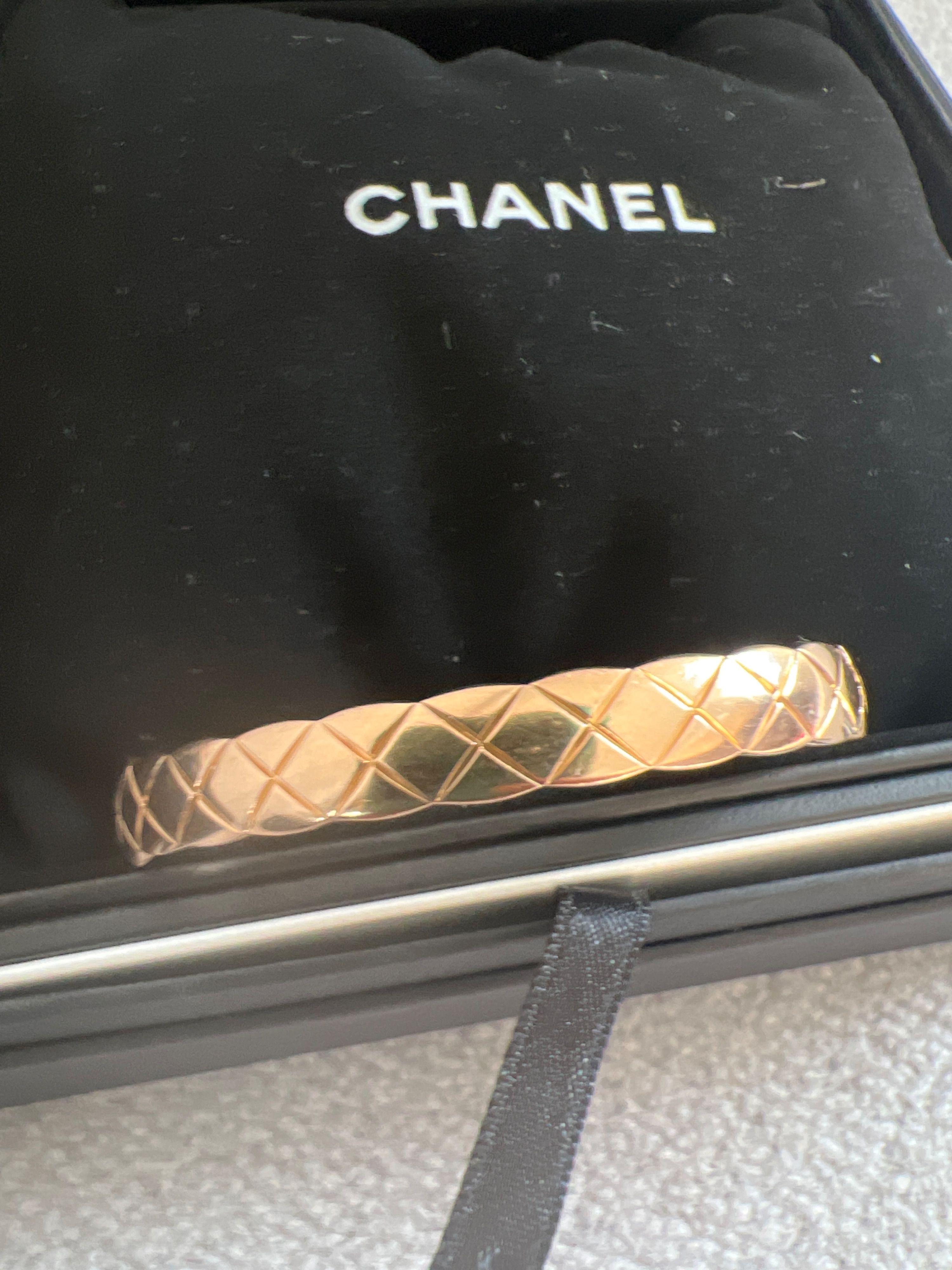 Preowned Chanel 18k Gold Coco Crush Bracelet pink gold