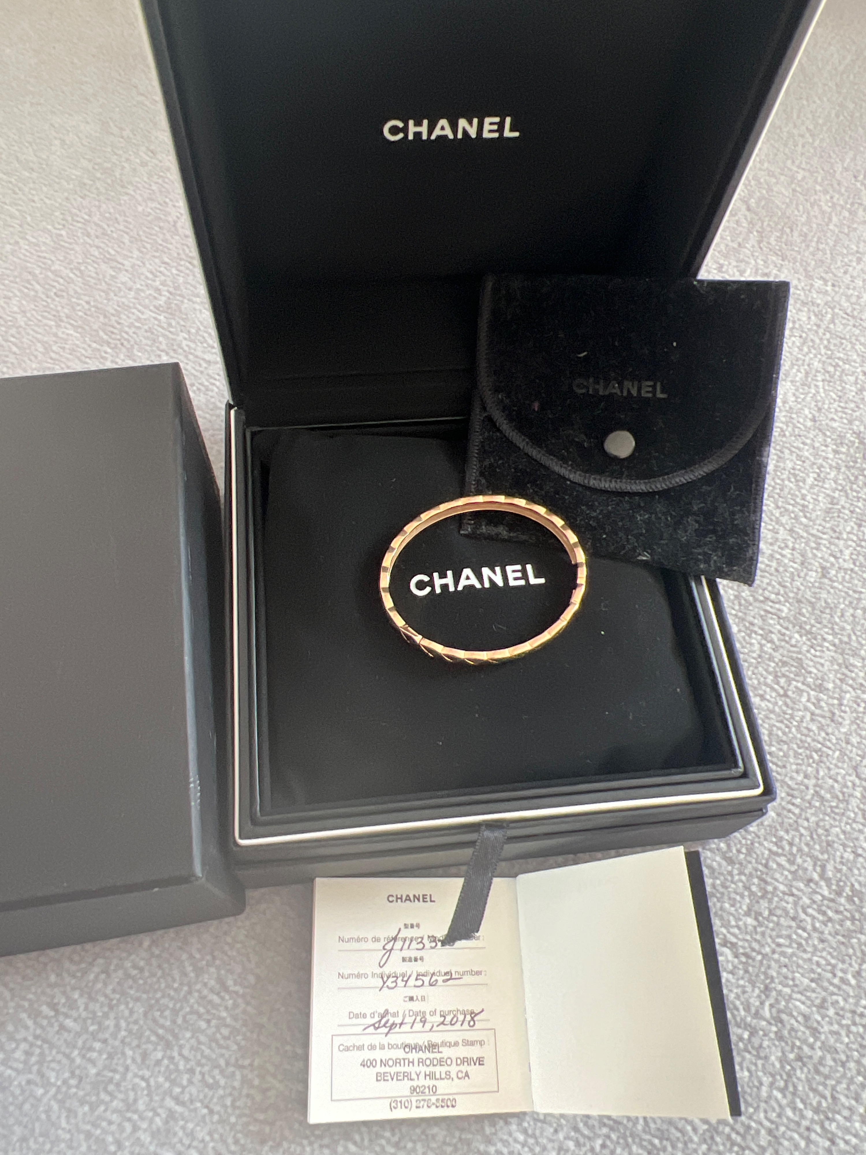 Preowned Chanel 18k Gold Coco Crush Bracelet pink gold