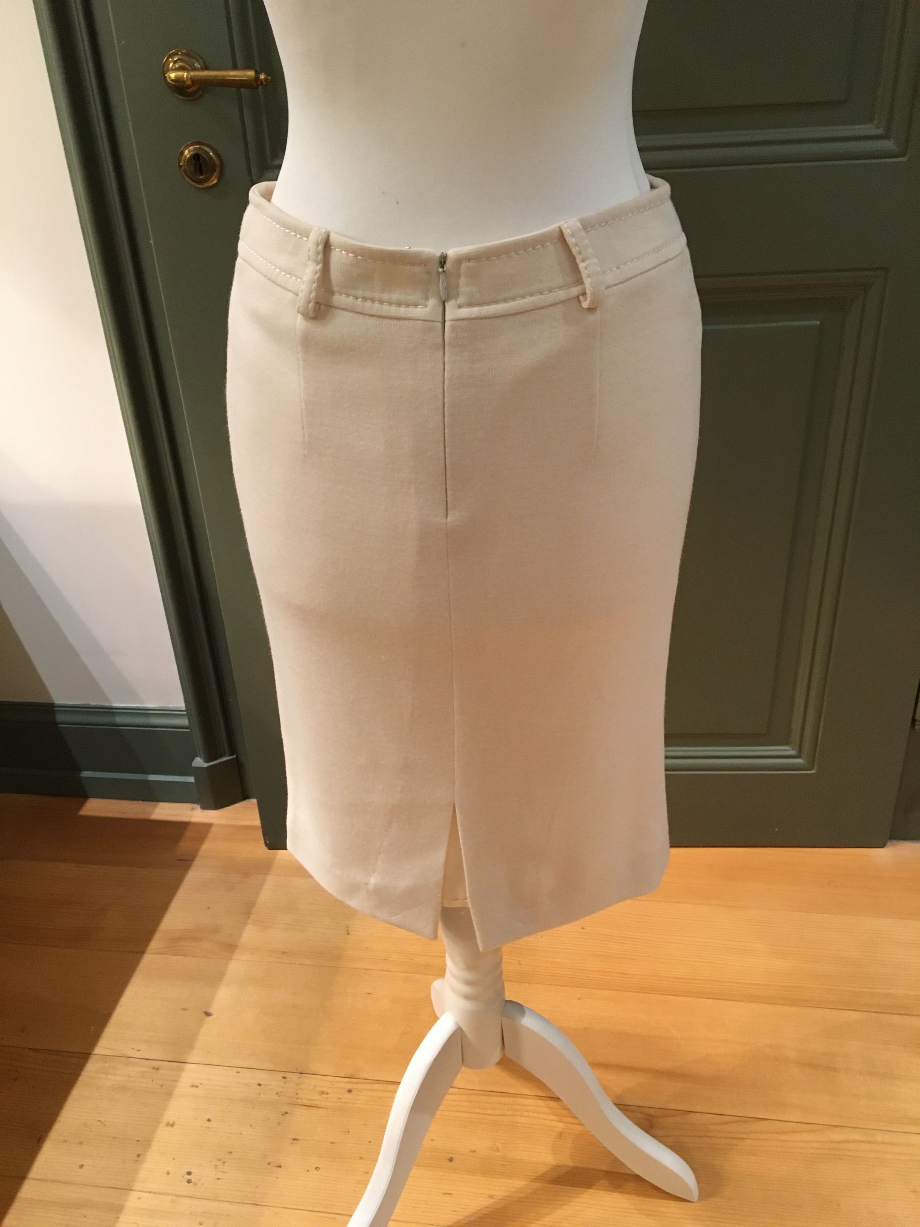 Preowned Dior Jersey Off-white Skirt Size S off white mixed