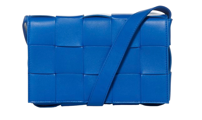 Bottega Veneta Blue Lambskin Cassette Bag