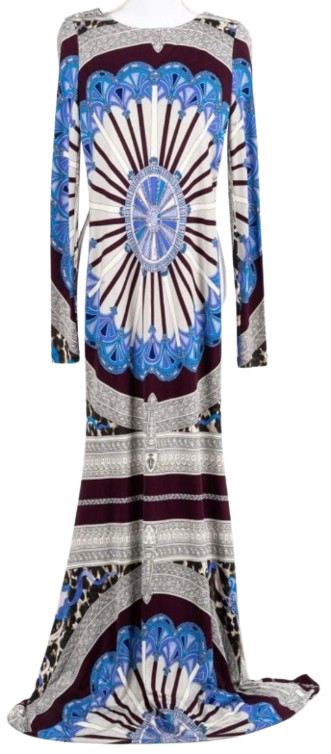 Preowned Emilio Pucci Multicoloured Maxi Dress Size S Multi silk jersey