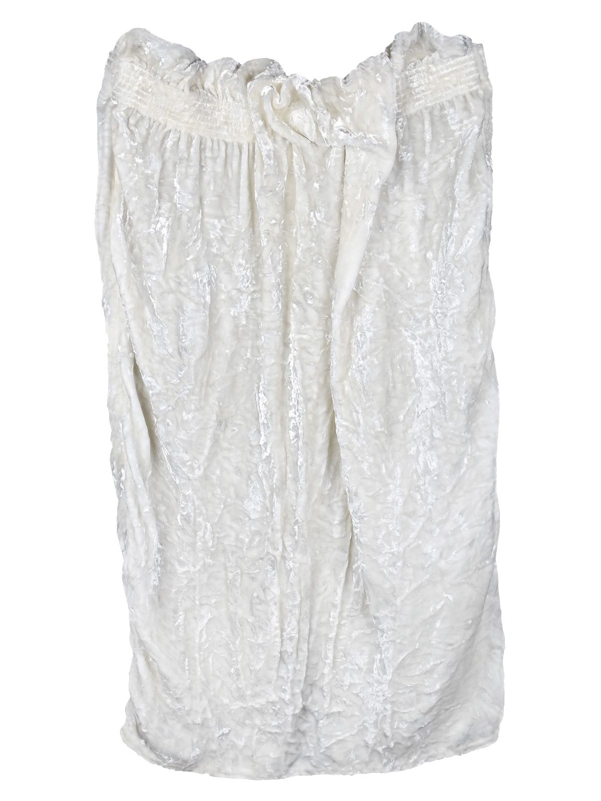 Victoria Beckham Ivory crushed velvet gathered skirt Size M silk