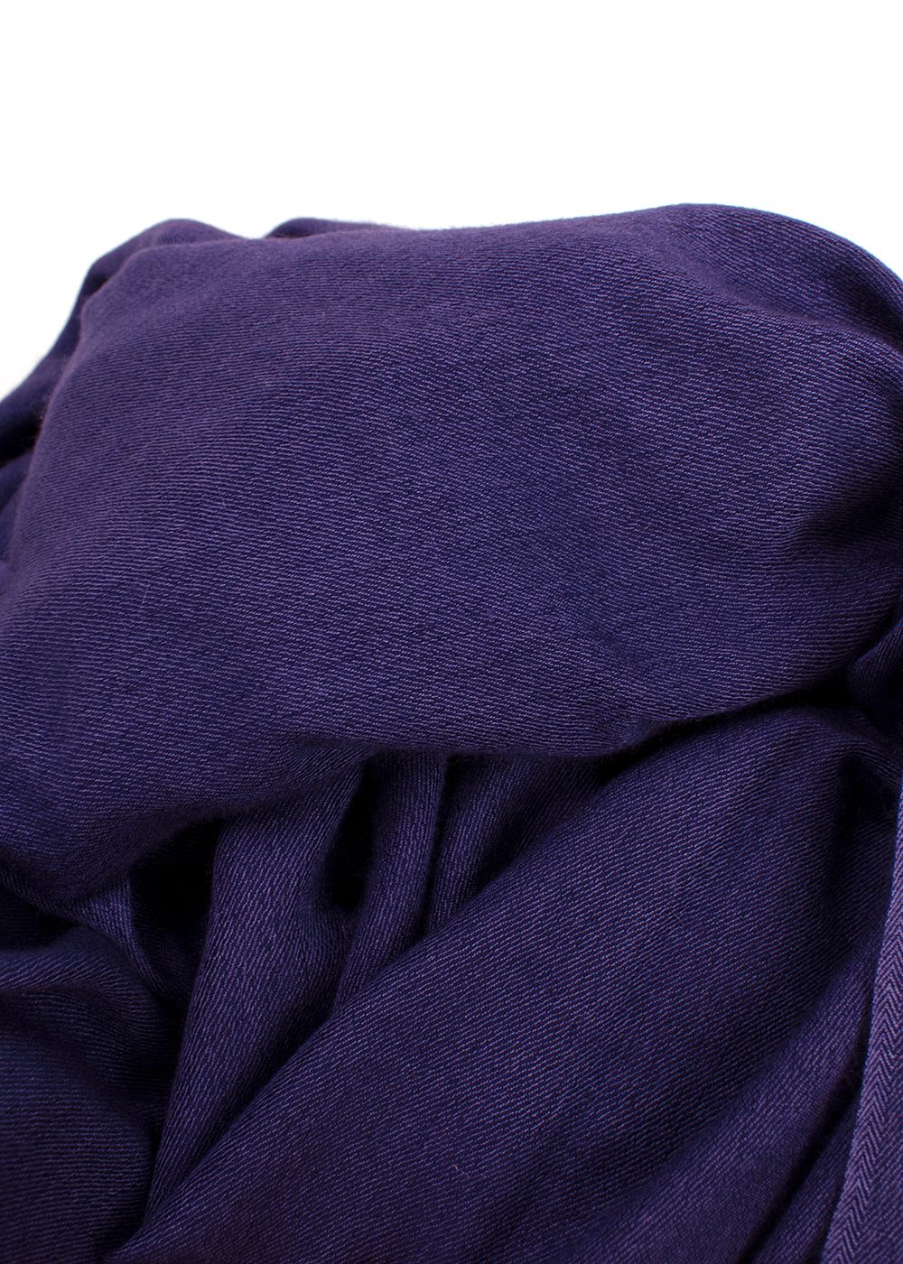 Preowned Catherine Henggeler Purple Cashmere  Silk Scarf