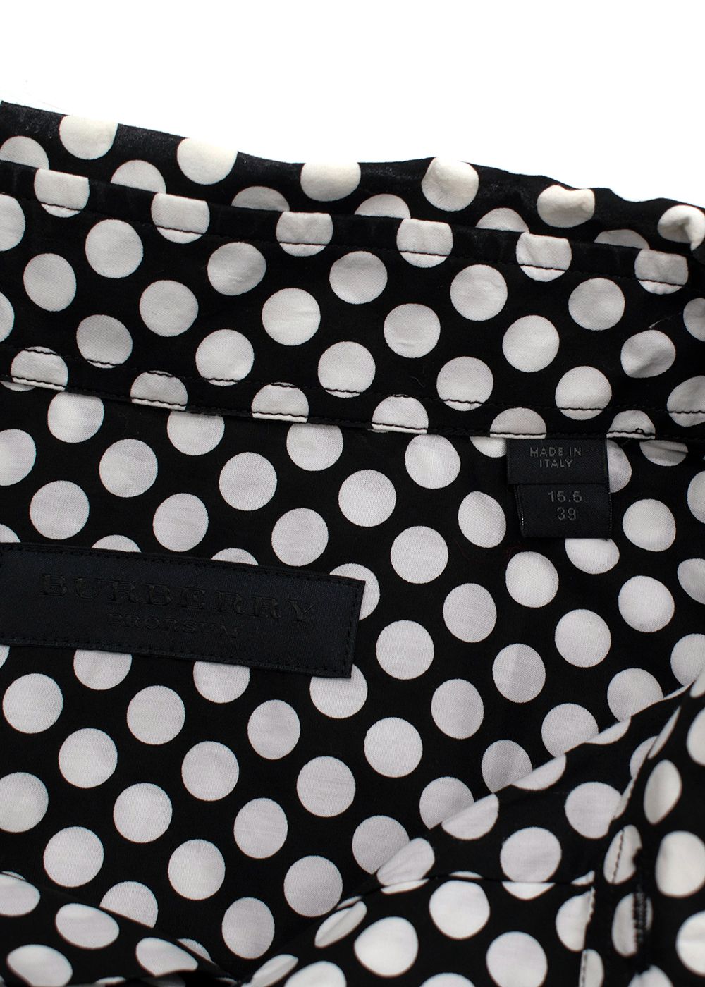 Burberry Black and White Polka Dot Shirt Size 155